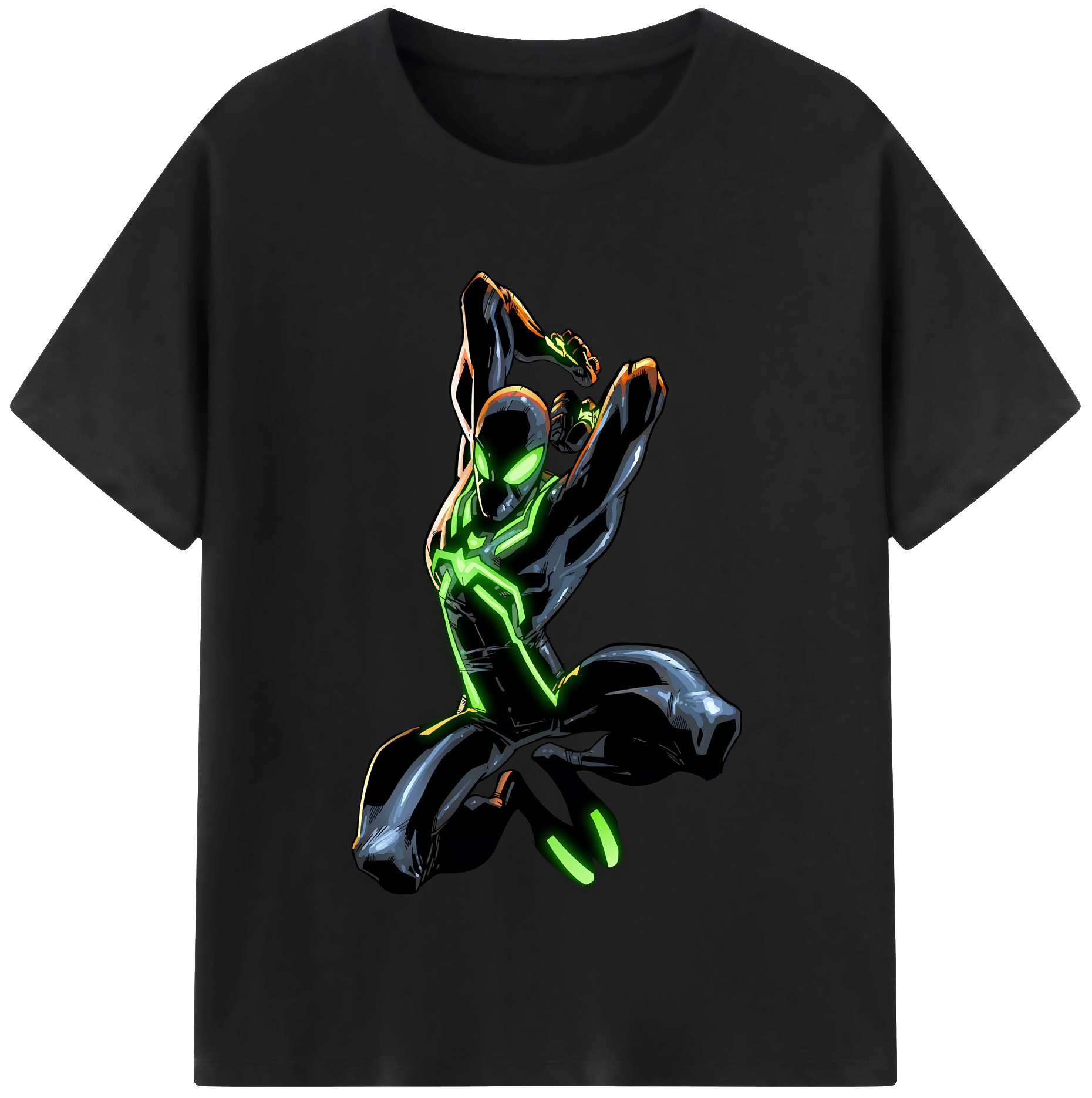 （画像用） Spider Man スパイダーマン 綿100％半袖Tシャツ（フロントプリント）
