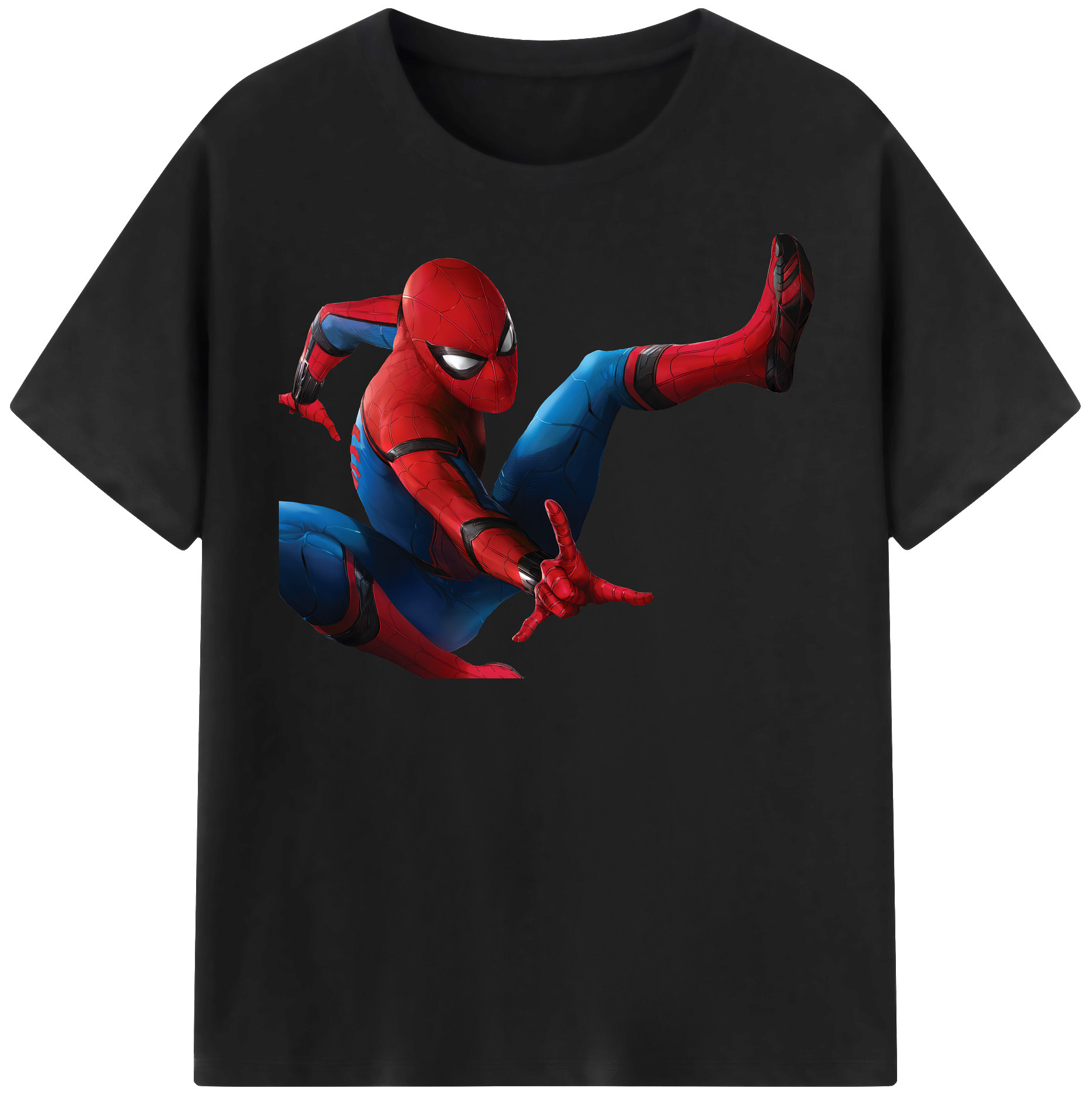 （画像用） Spider Man スパイダーマン 綿100％半袖Tシャツ（フロントプリント）
