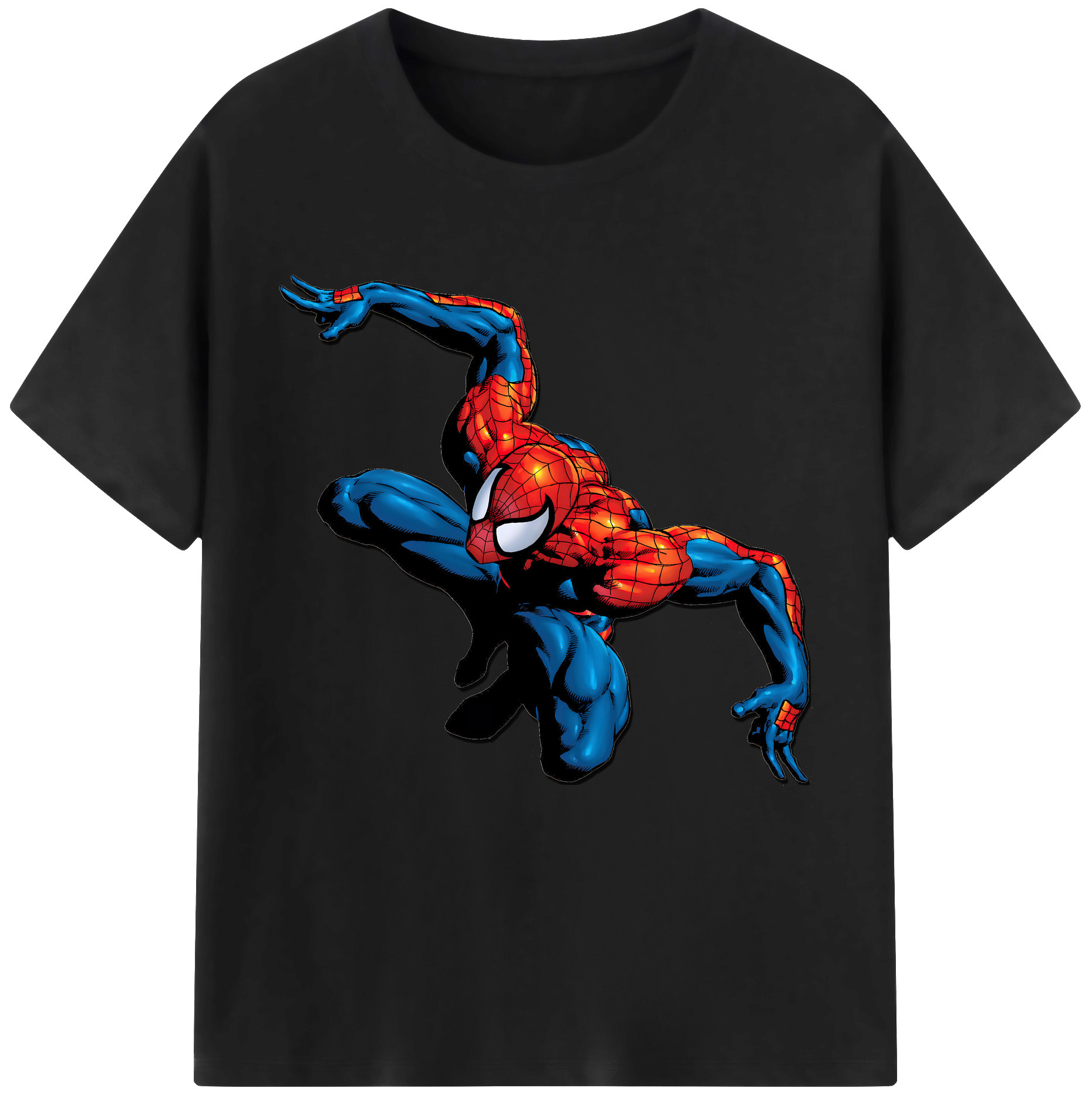 （画像用） Spider Man スパイダーマン 綿100％半袖Tシャツ（フロントプリント）