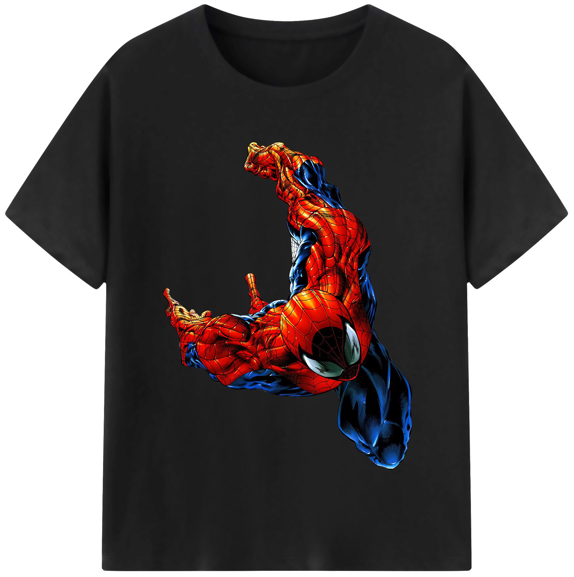 （画像用） Spider Man スパイダーマン 綿100％半袖Tシャツ（フロントプリント）