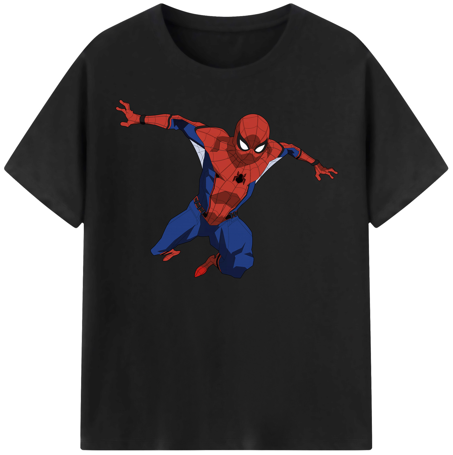 （画像用） Spider Man スパイダーマン 綿100％半袖Tシャツ（フロントプリント）