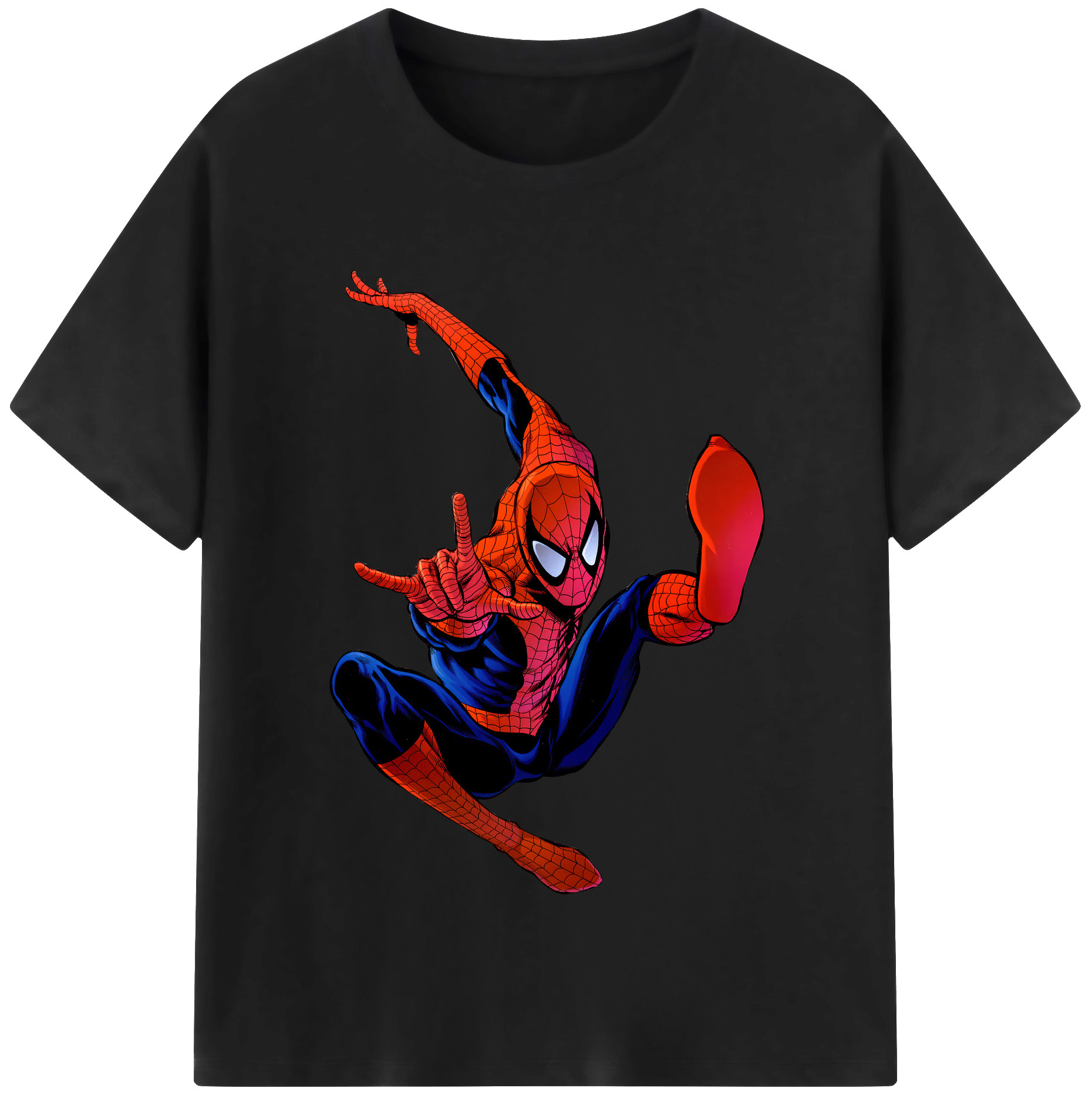 （画像用） Spider Man スパイダーマン 綿100％半袖Tシャツ（フロントプリント）