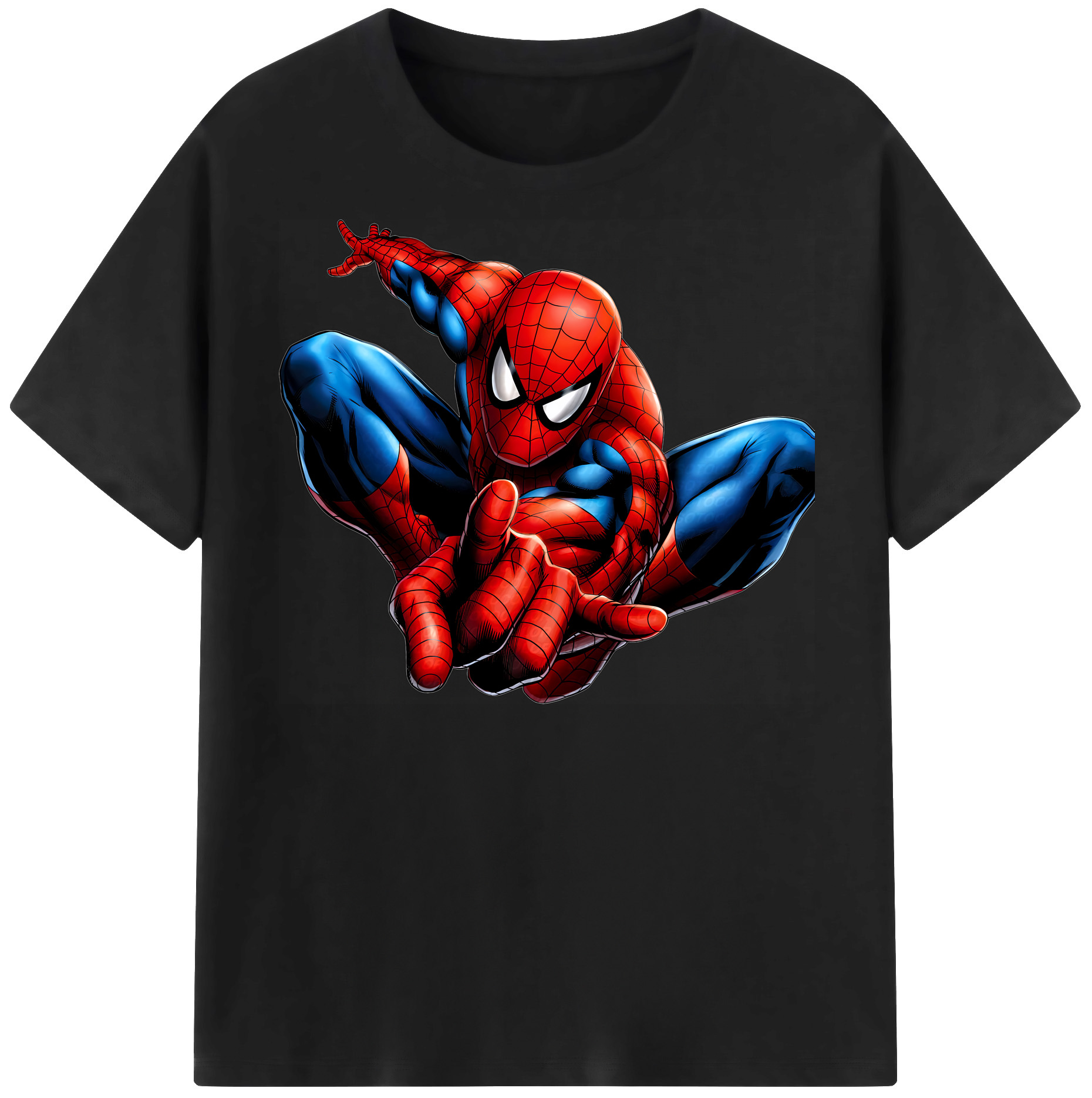 （画像用） Spider Man スパイダーマン 綿100％半袖Tシャツ（フロントプリント）
