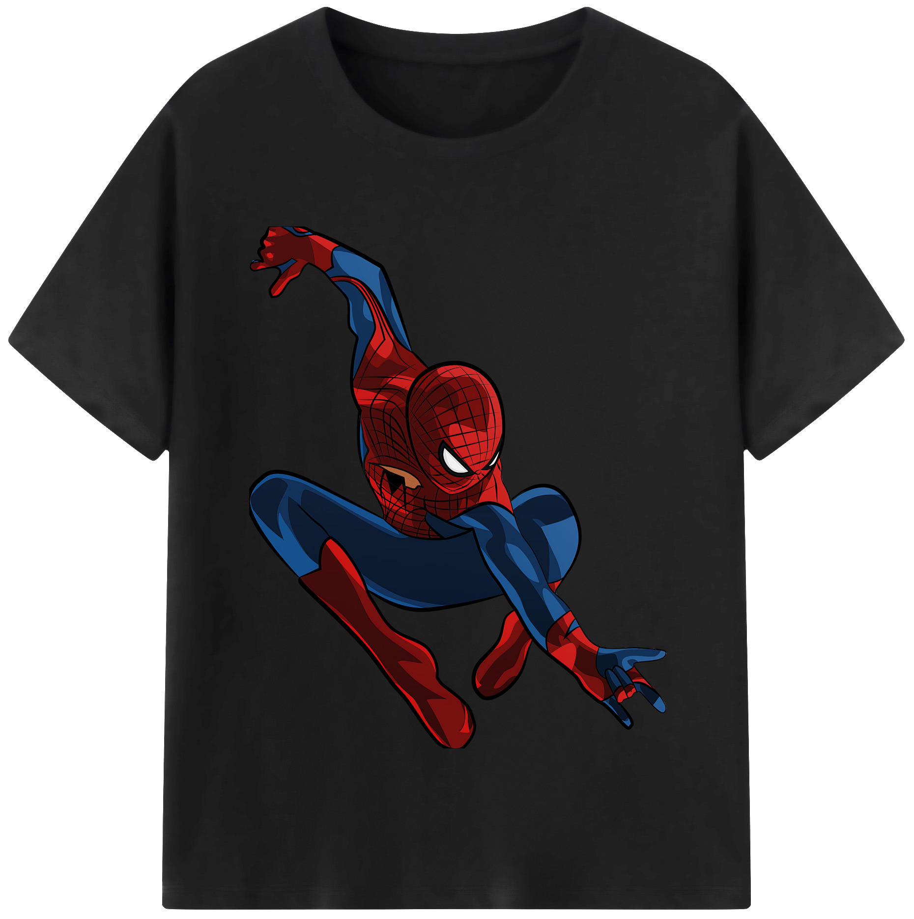 （画像用） Spider Man スパイダーマン 綿100％半袖Tシャツ（フロントプリント）