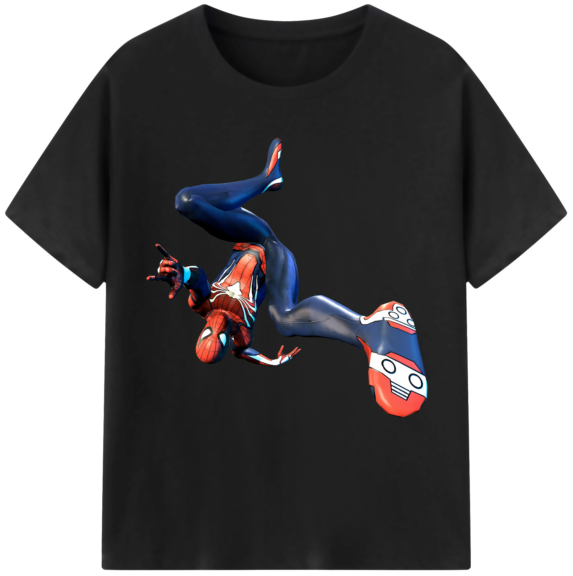 （画像用） Spider Man スパイダーマン 綿100％半袖Tシャツ（フロントプリント）