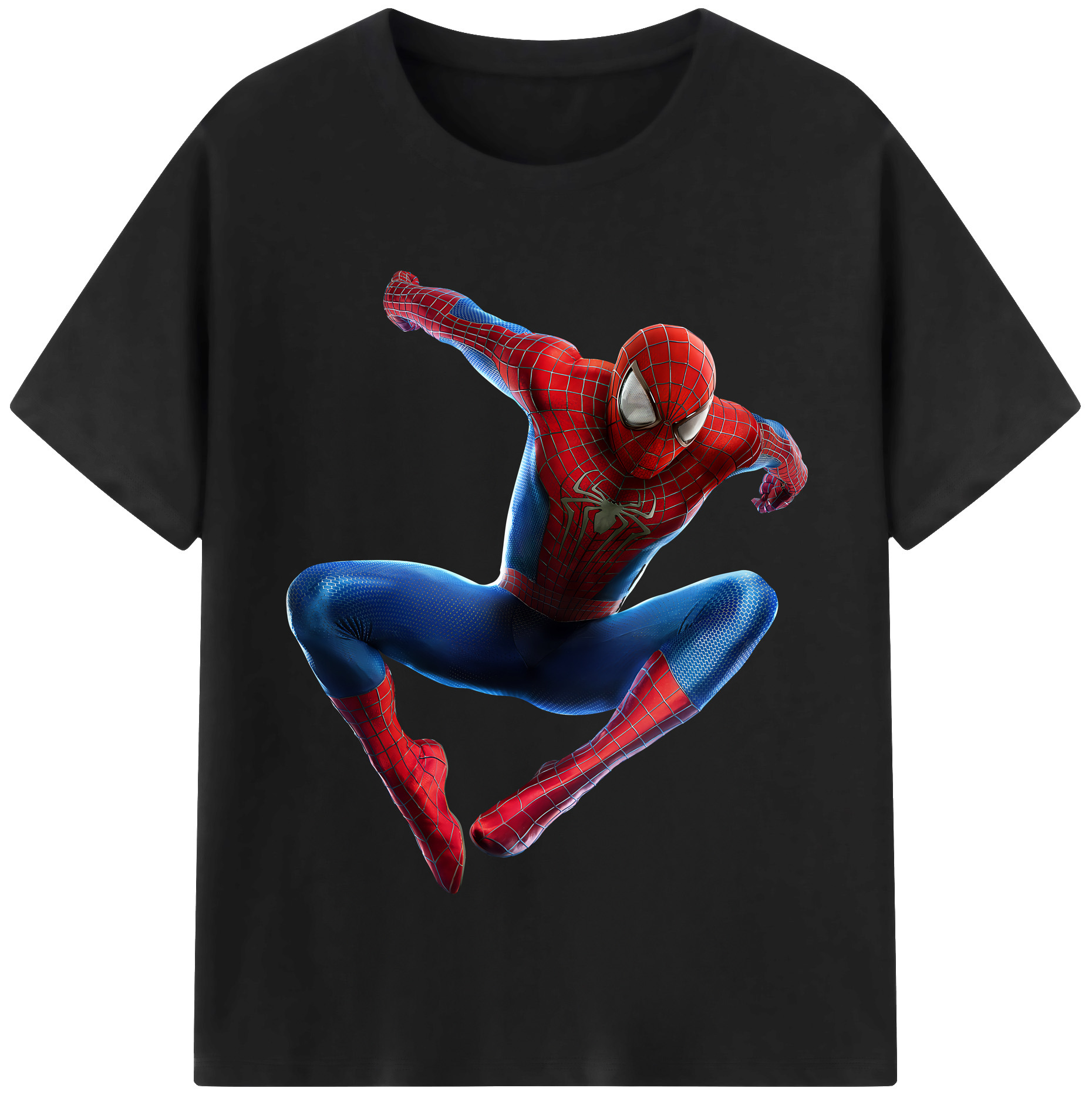 （画像用） Spider Man スパイダーマン 綿100％半袖Tシャツ（フロントプリント）