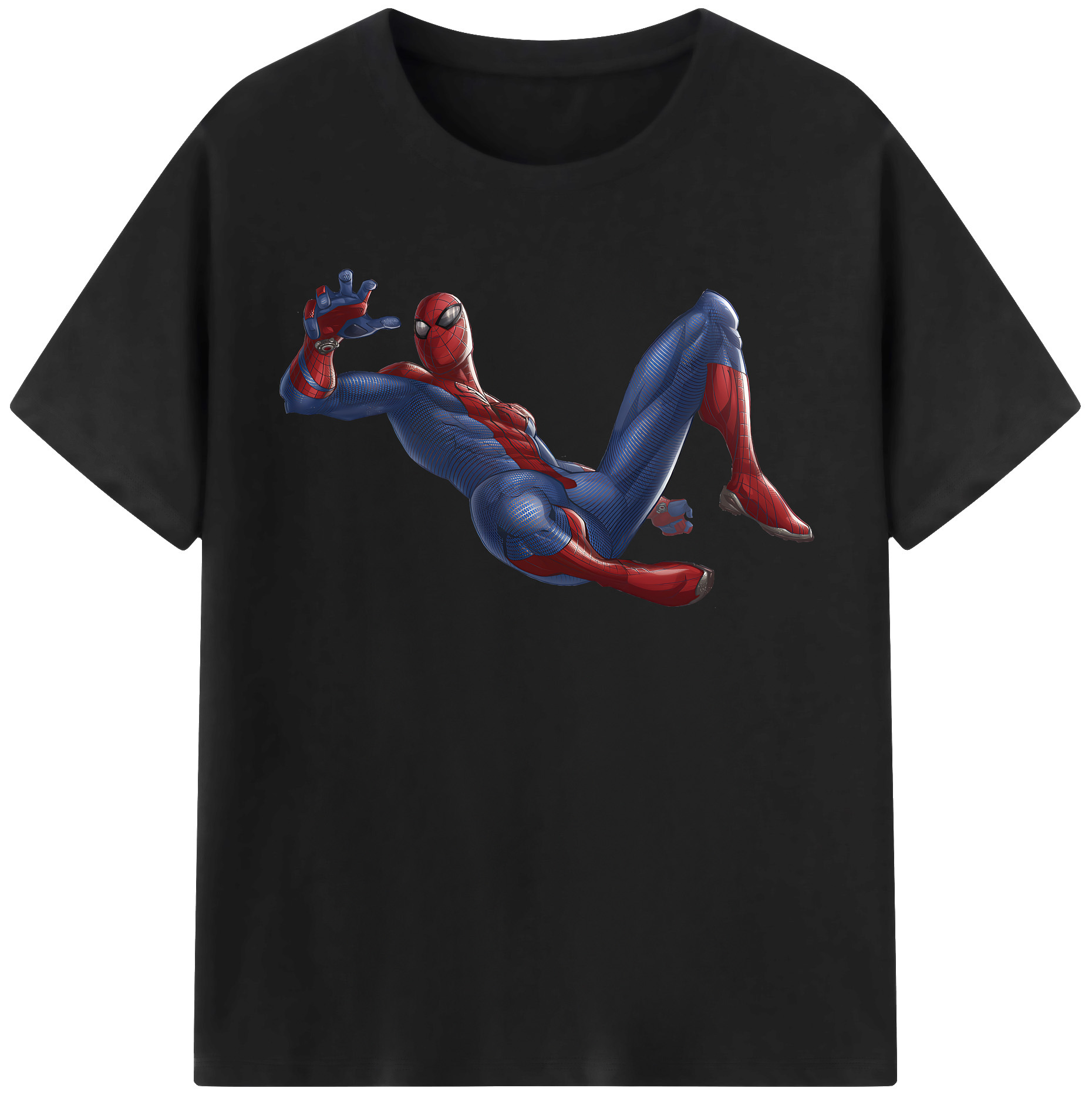 （画像用） Spider Man スパイダーマン 綿100％半袖Tシャツ（フロントプリント）