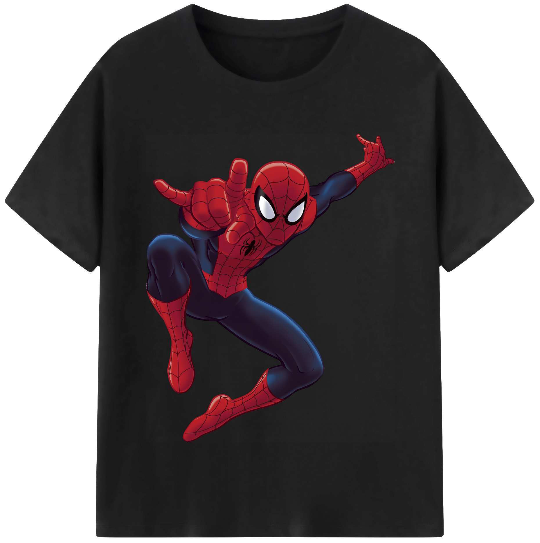 （画像用） Spider Man スパイダーマン 綿100％半袖Tシャツ（フロントプリント）