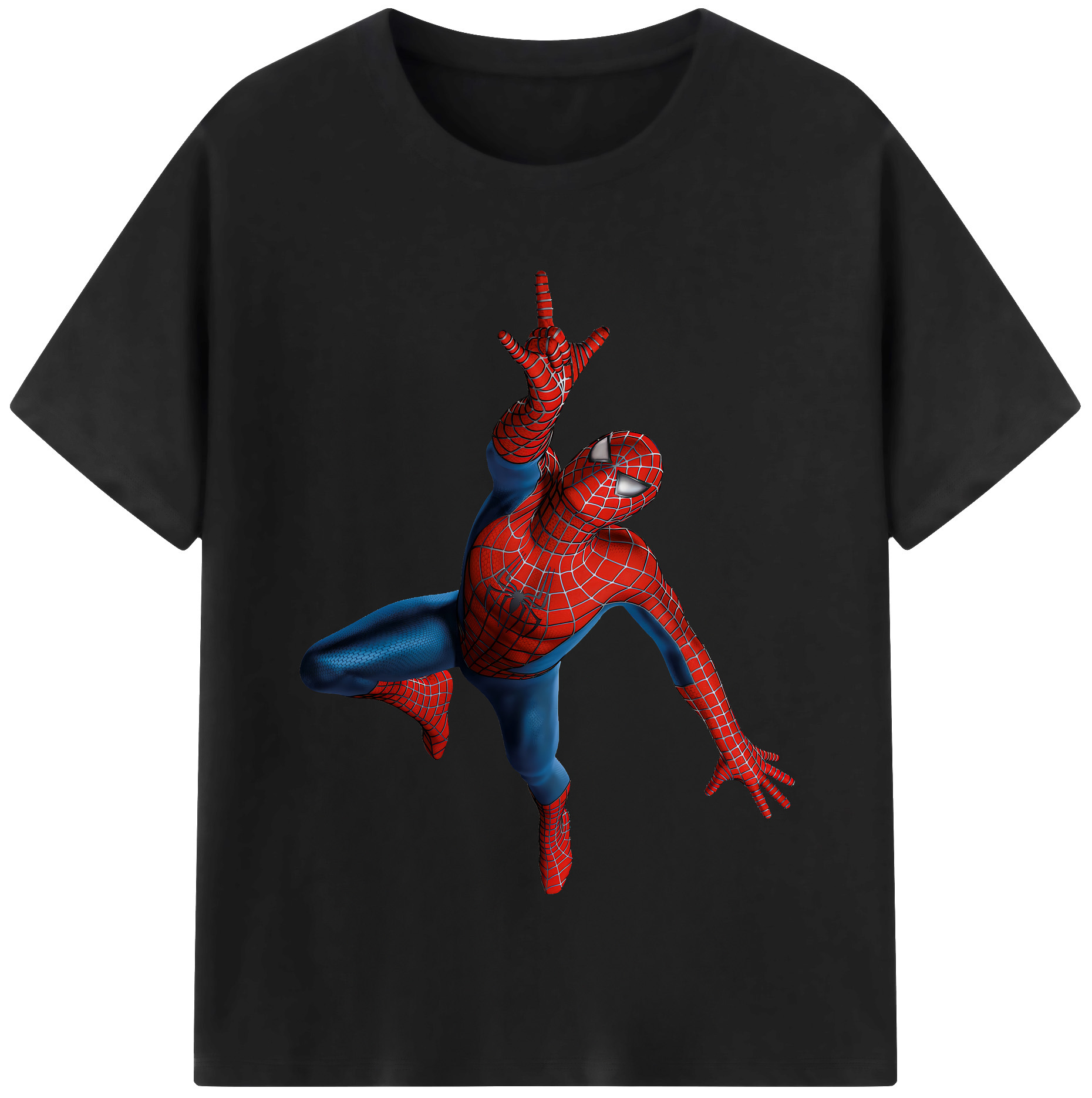 （画像用） Spider Man スパイダーマン 綿100％半袖Tシャツ（フロントプリント）