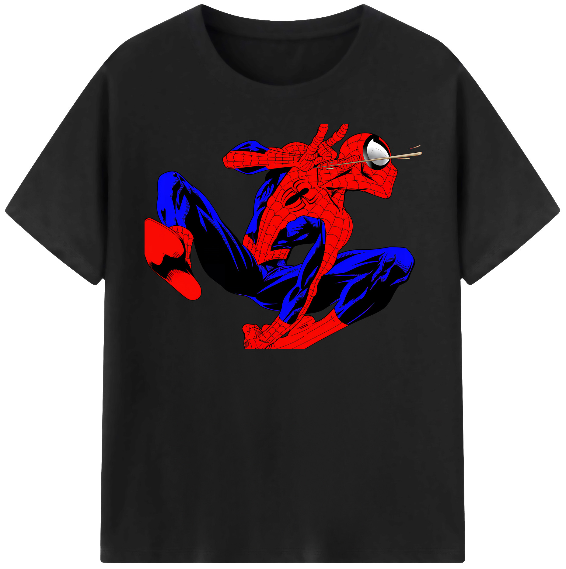 （画像用） Spider Man スパイダーマン 綿100％半袖Tシャツ（フロントプリント）