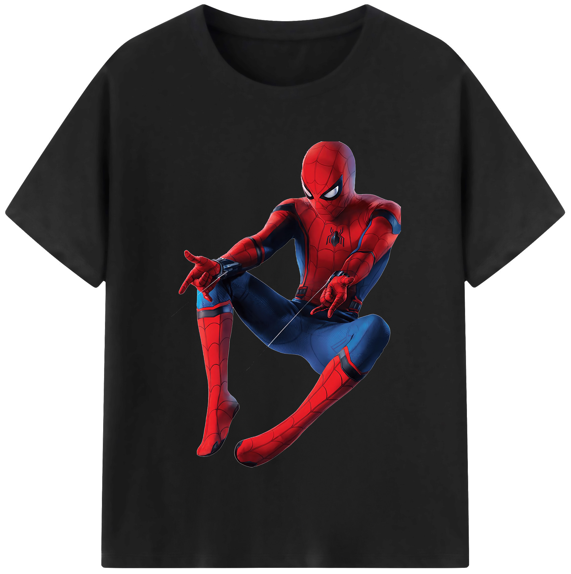 （画像用） Spider Man スパイダーマン 綿100％半袖Tシャツ（フロントプリント）