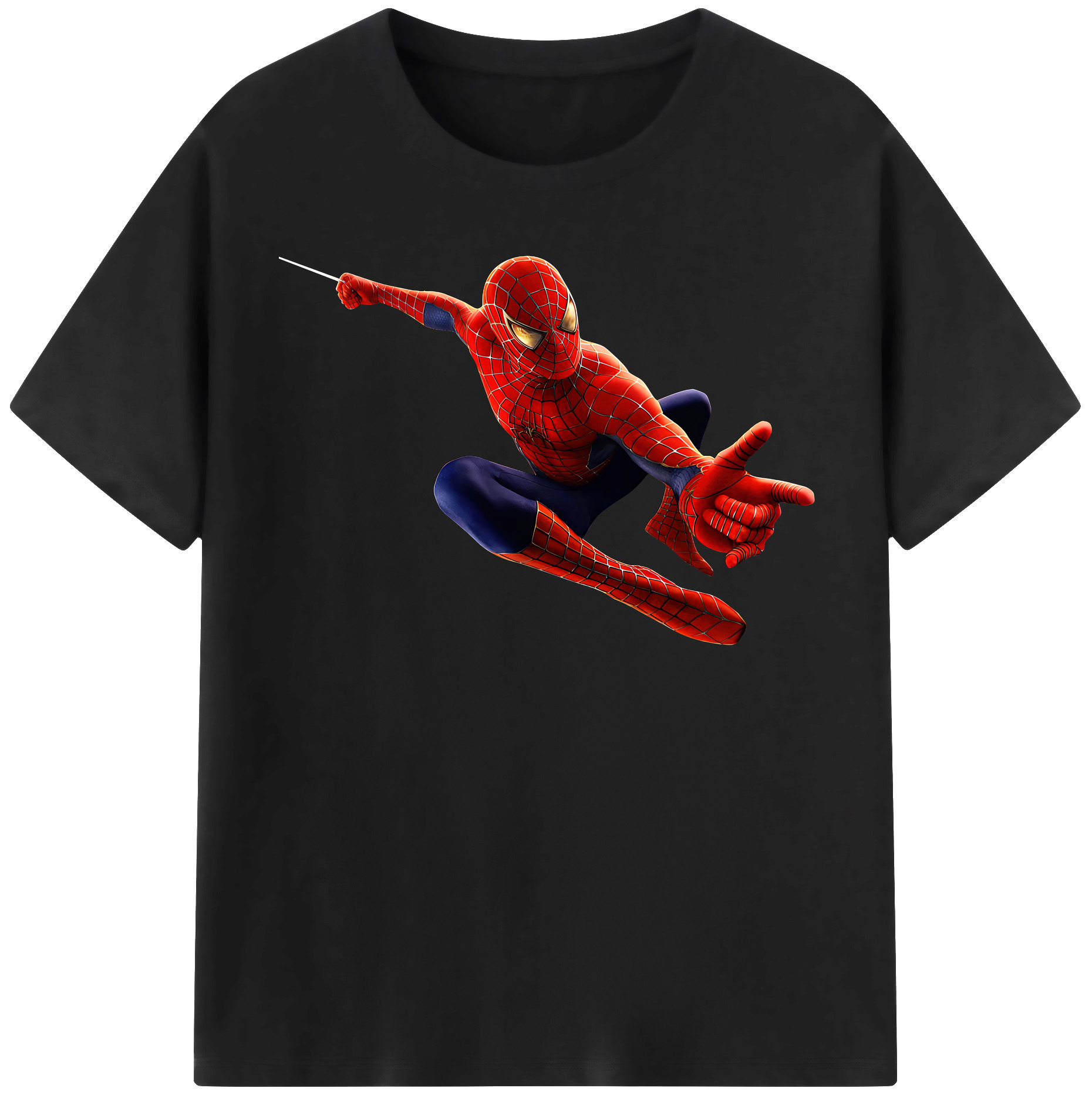 （画像用） Spider Man スパイダーマン 綿100％半袖Tシャツ（フロントプリント）