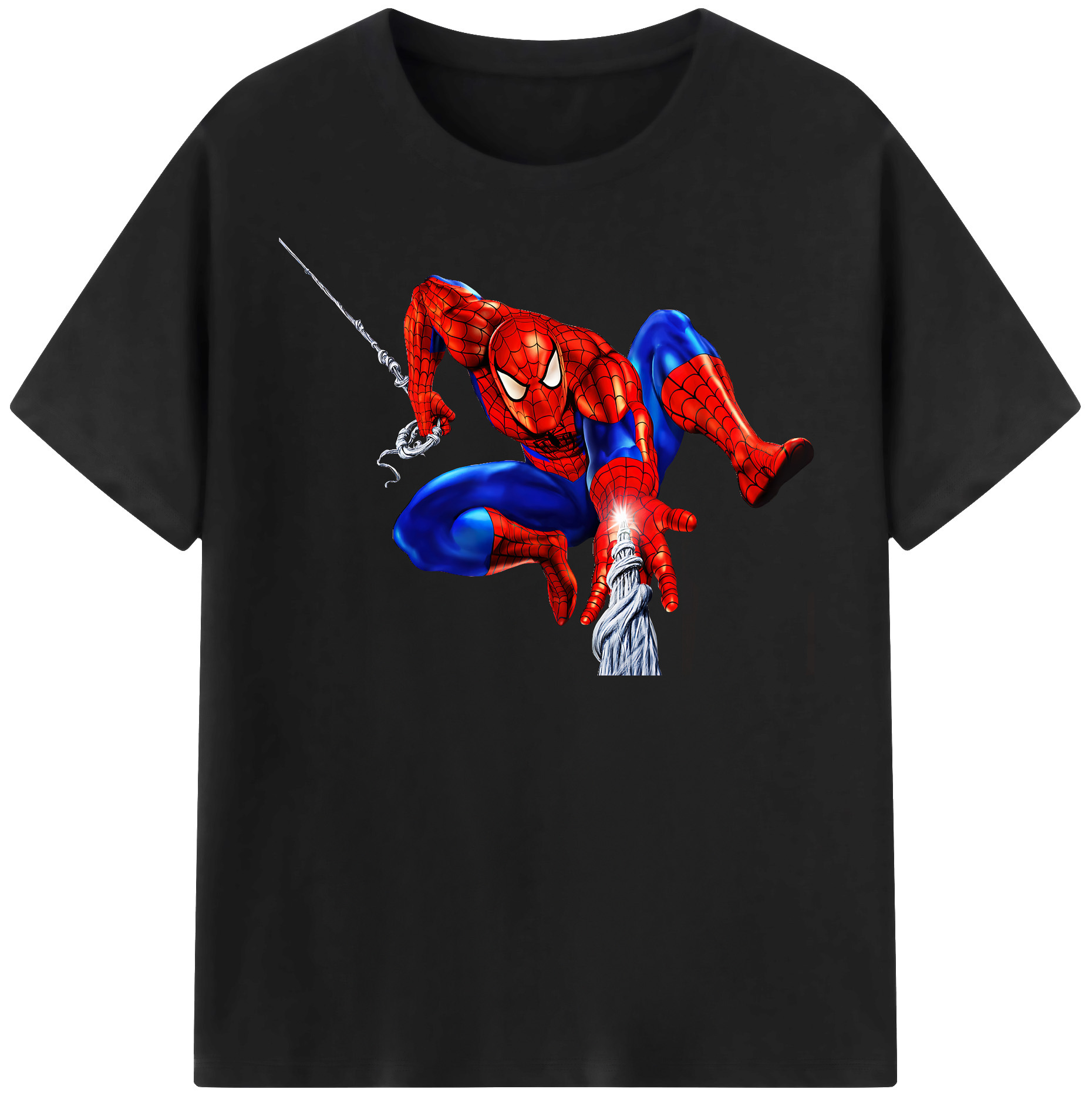 （画像用） Spider Man スパイダーマン 綿100％半袖Tシャツ（フロントプリント）