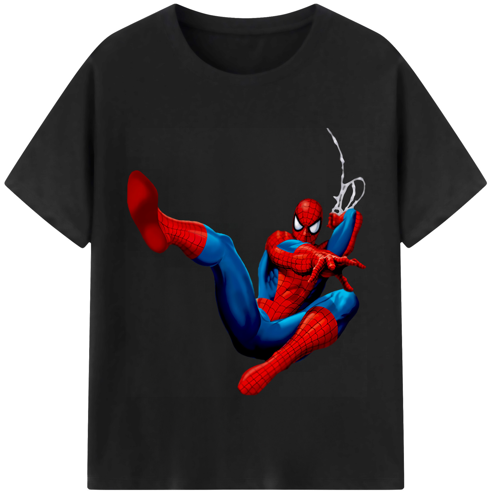 （画像用） Spider Man スパイダーマン 綿100％半袖Tシャツ（フロントプリント）