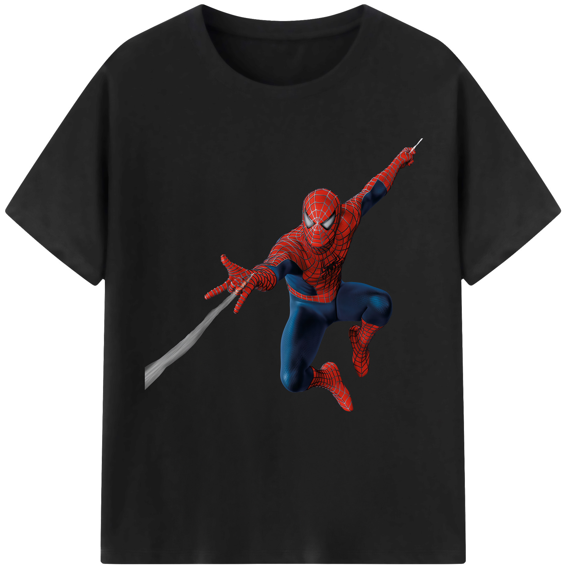（画像用） Spider Man スパイダーマン 綿100％半袖Tシャツ（フロントプリント）