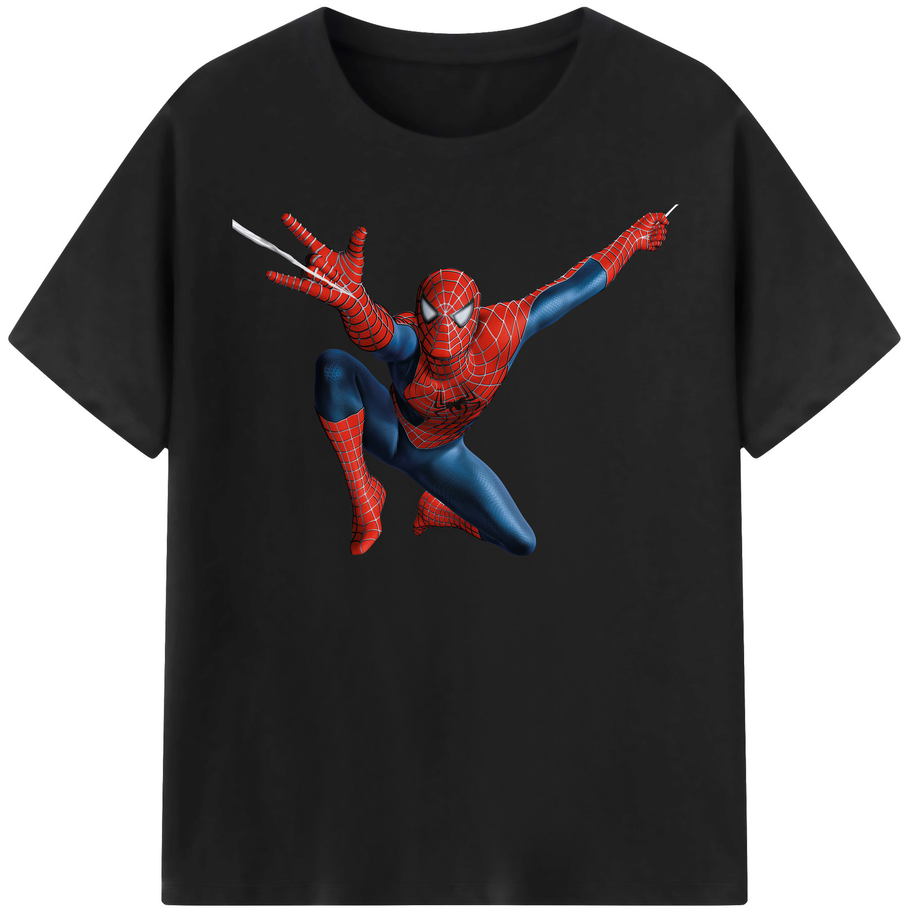 （画像用） Spider Man スパイダーマン 綿100％半袖Tシャツ（フロントプリント）