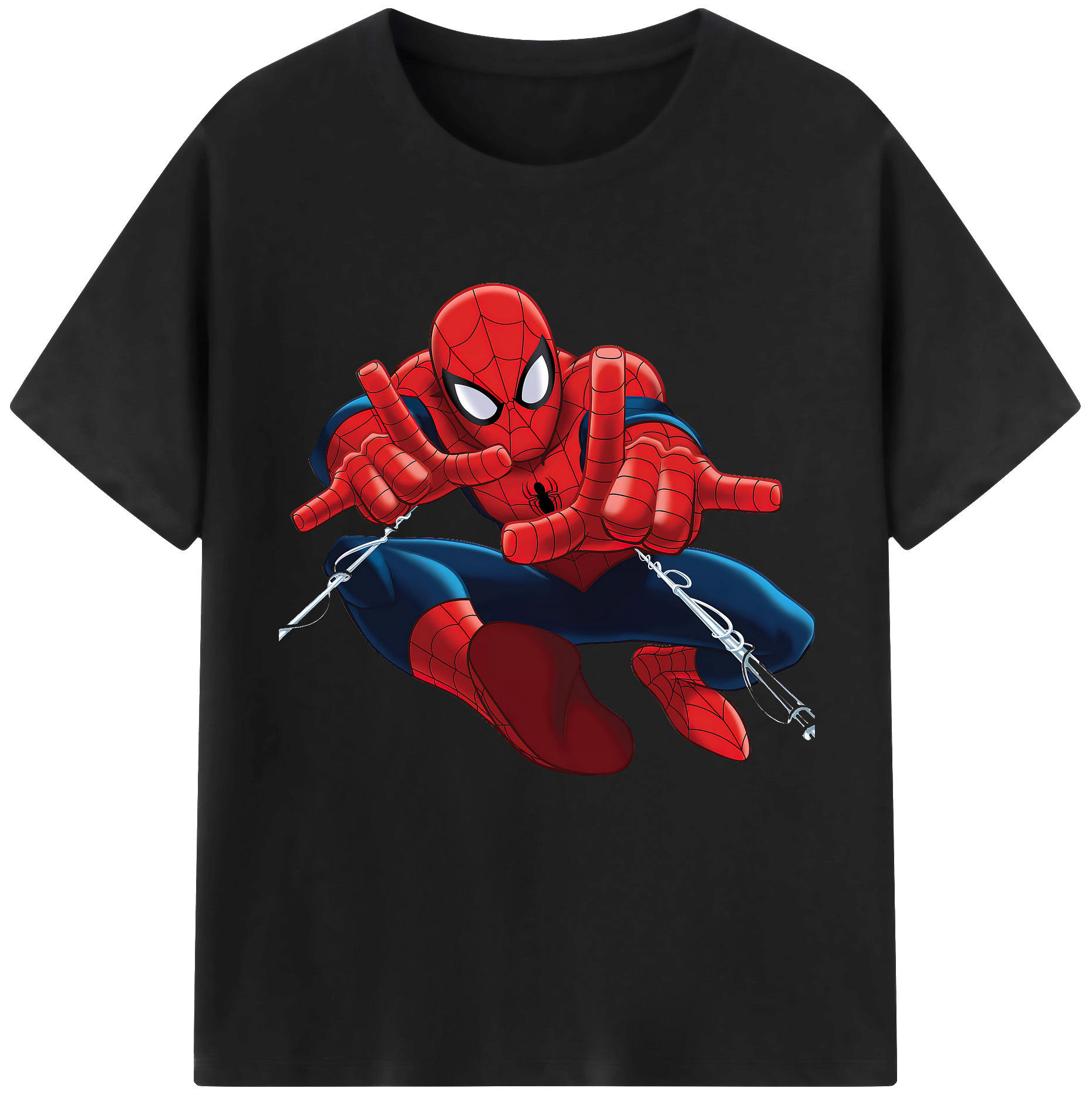 （画像用） Spider Man スパイダーマン 綿100％半袖Tシャツ（フロントプリント）