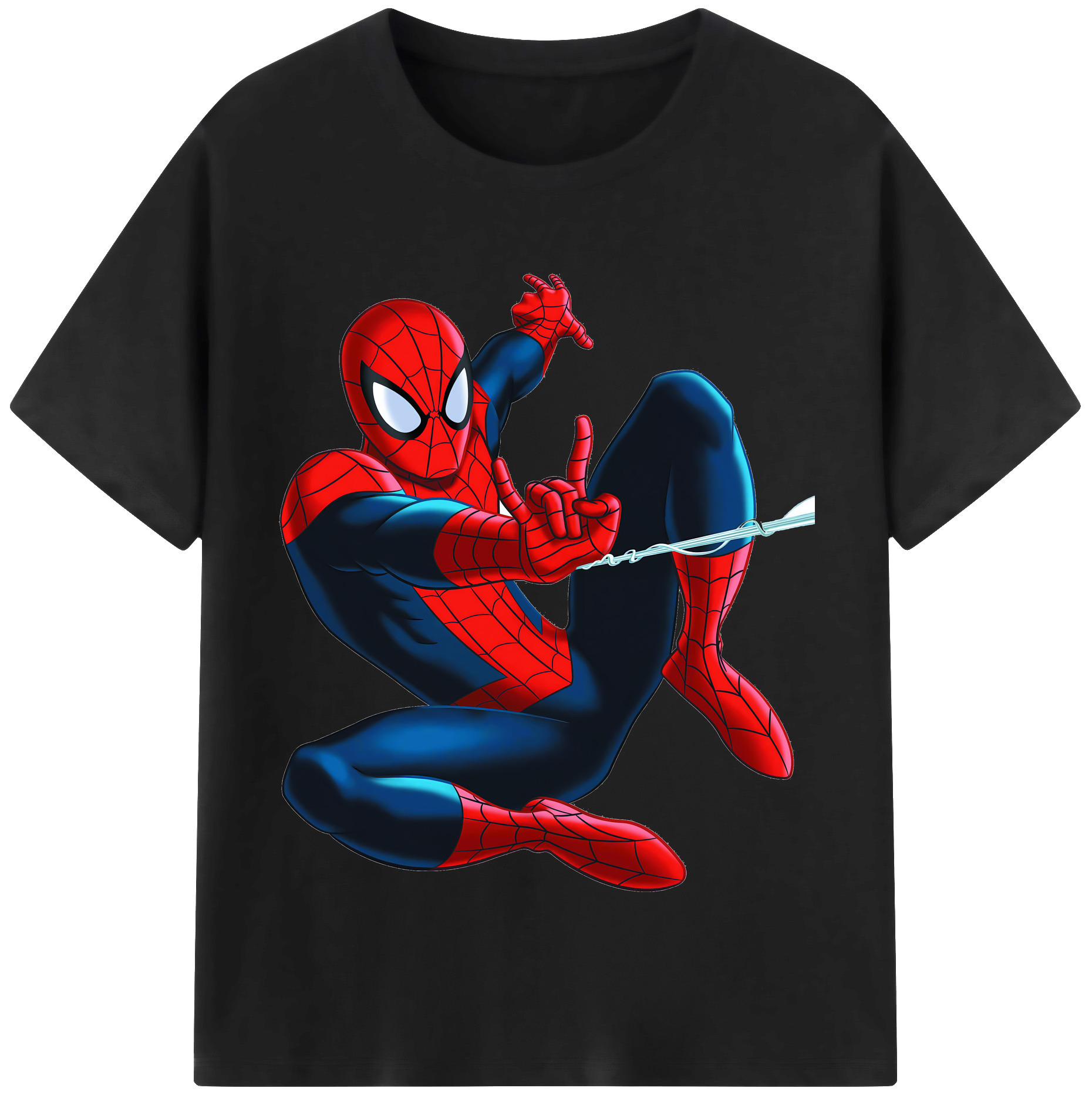 （画像用） Spider Man スパイダーマン 綿100％半袖Tシャツ（フロントプリント）