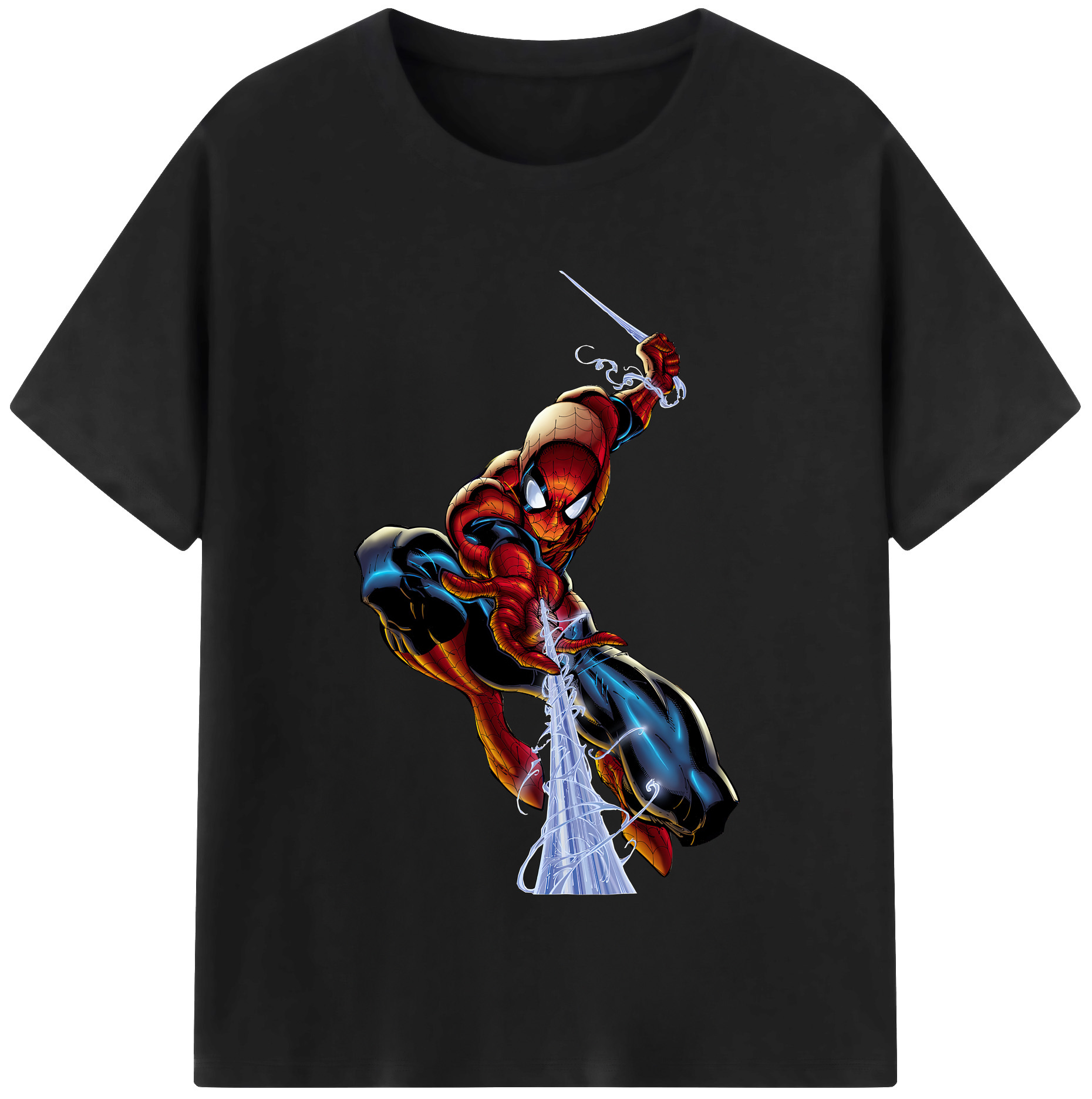 （画像用） Spider Man スパイダーマン 綿100％半袖Tシャツ（フロントプリント）