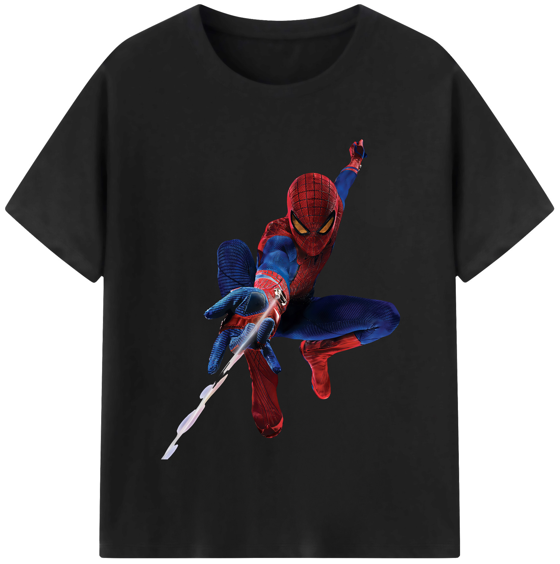 （画像用） Spider Man スパイダーマン 綿100％半袖Tシャツ（フロントプリント）