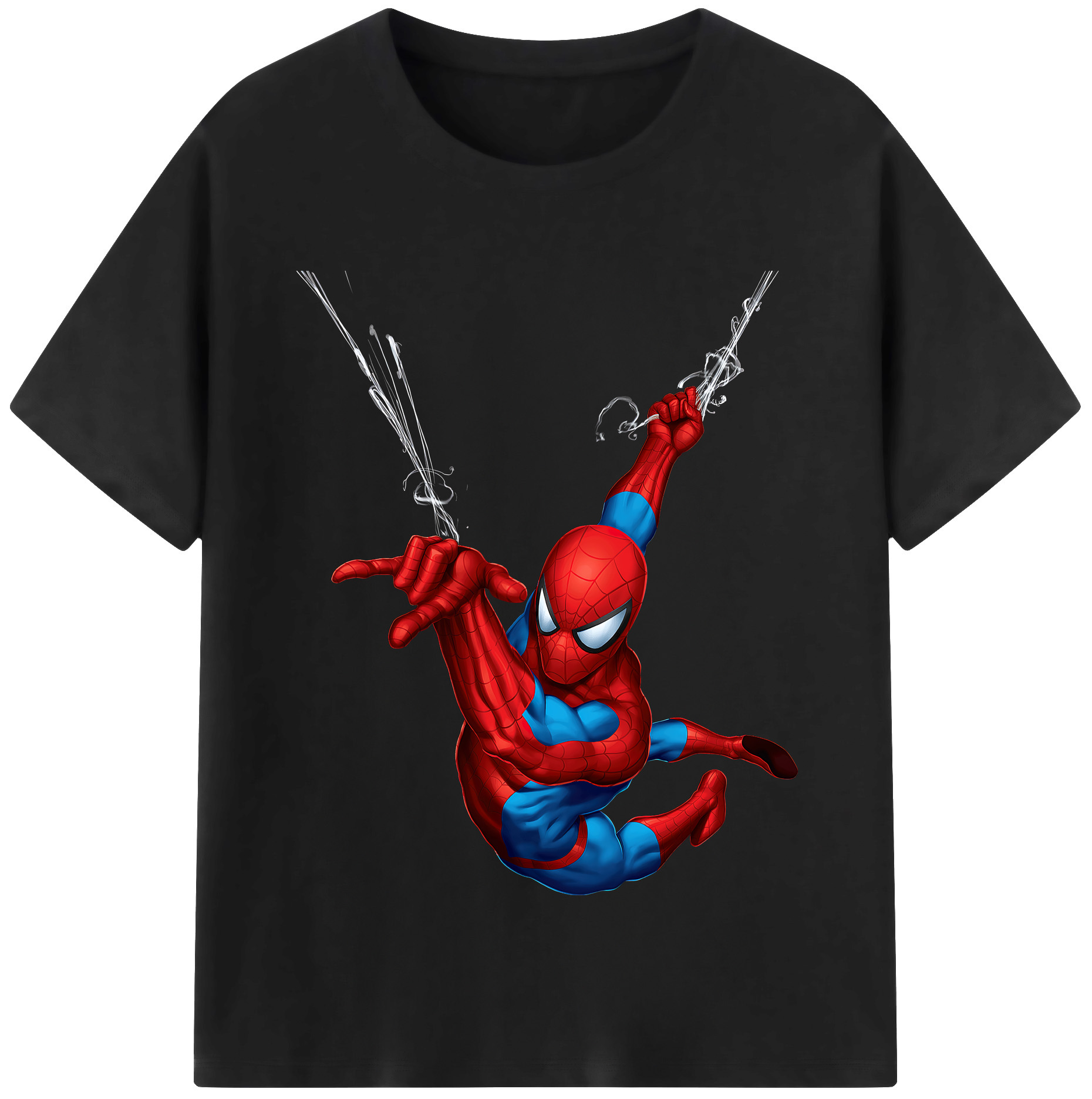 （画像用） Spider Man スパイダーマン 綿100％半袖Tシャツ（フロントプリント）