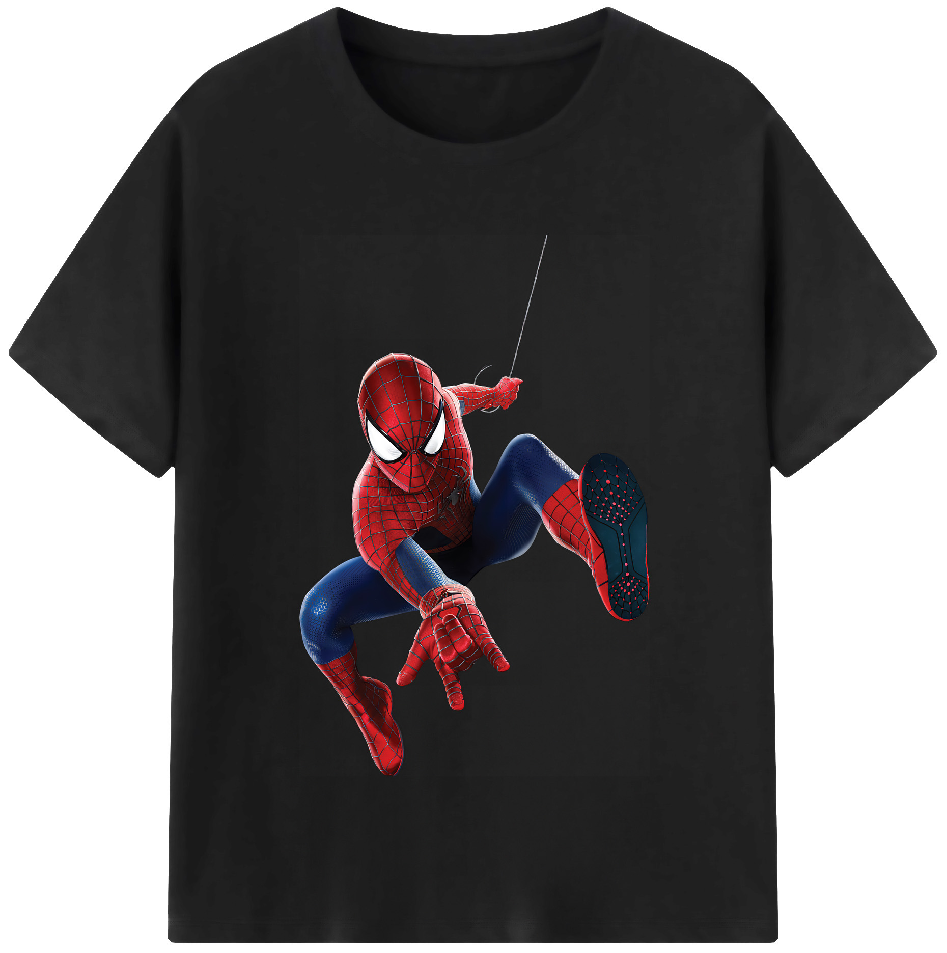 Spider Man スパイダーマン 綿100％半袖Tシャツ（フロントプリント）