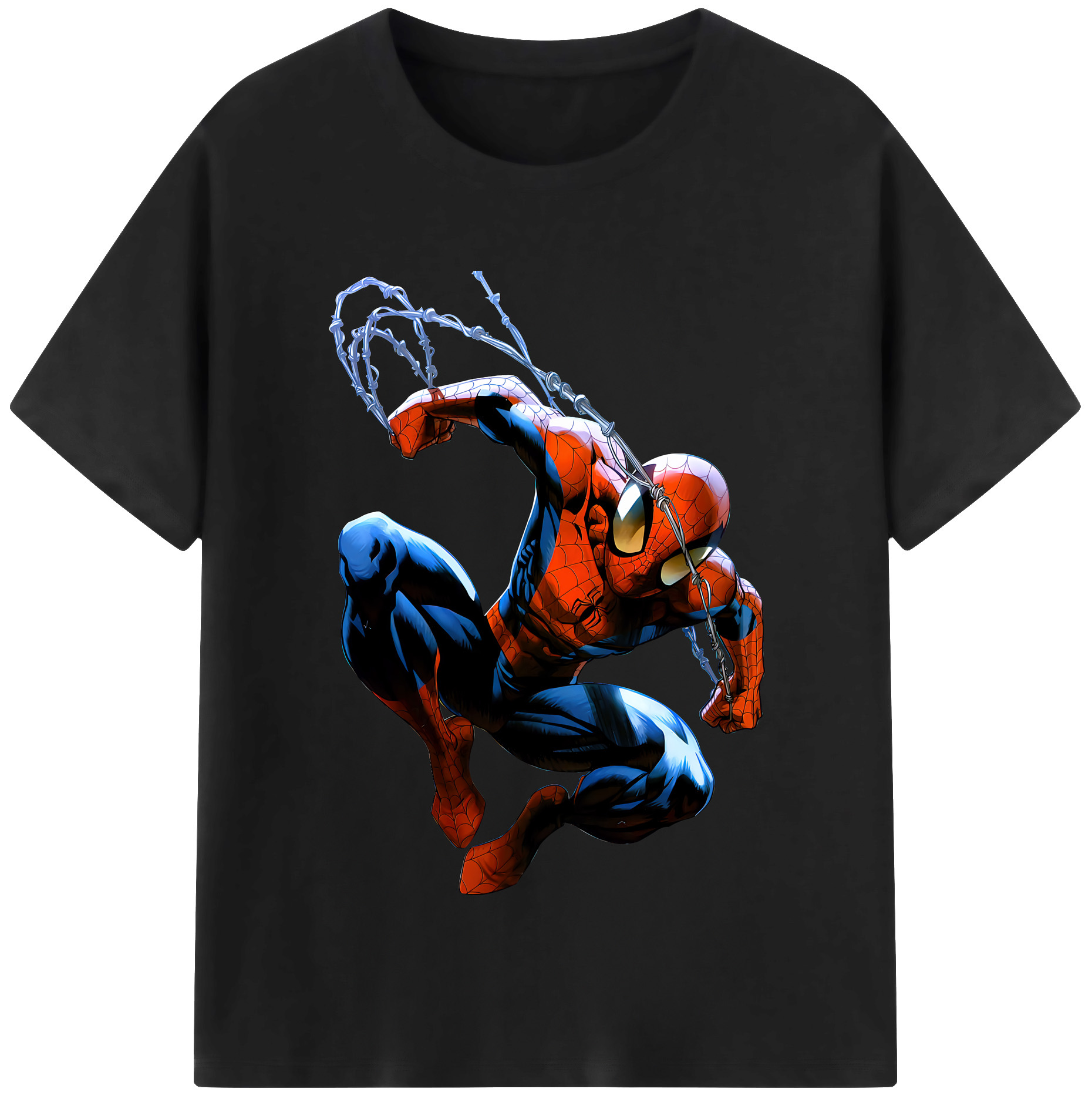 （画像用） Spider Man スパイダーマン 綿100％半袖Tシャツ（フロントプリント）