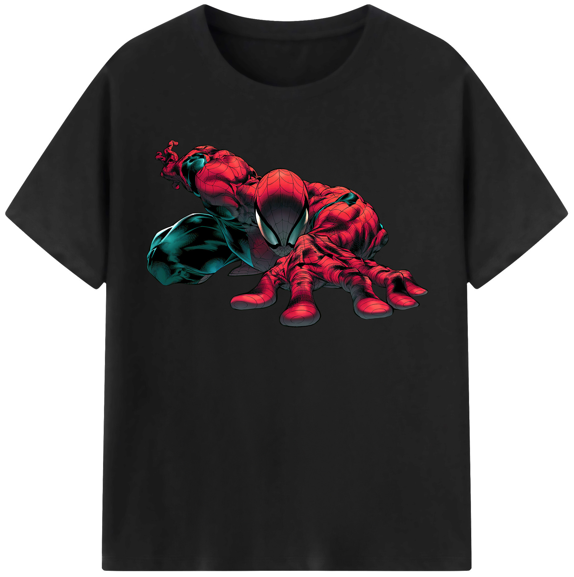 （画像用） Spider Man スパイダーマン 綿100％半袖Tシャツ（フロントプリント）