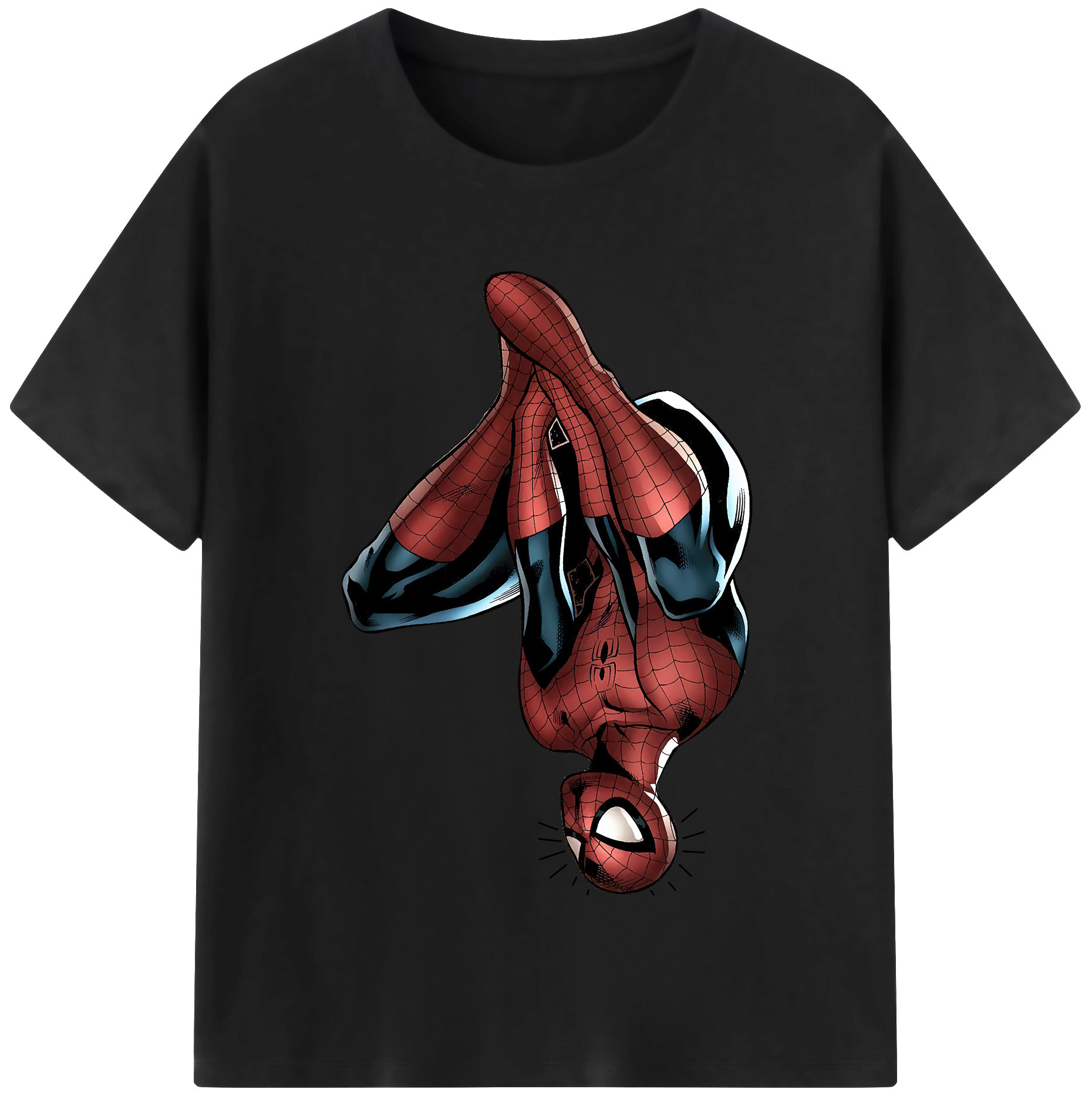 （画像用） Spider Man スパイダーマン 綿100％半袖Tシャツ（フロントプリント）