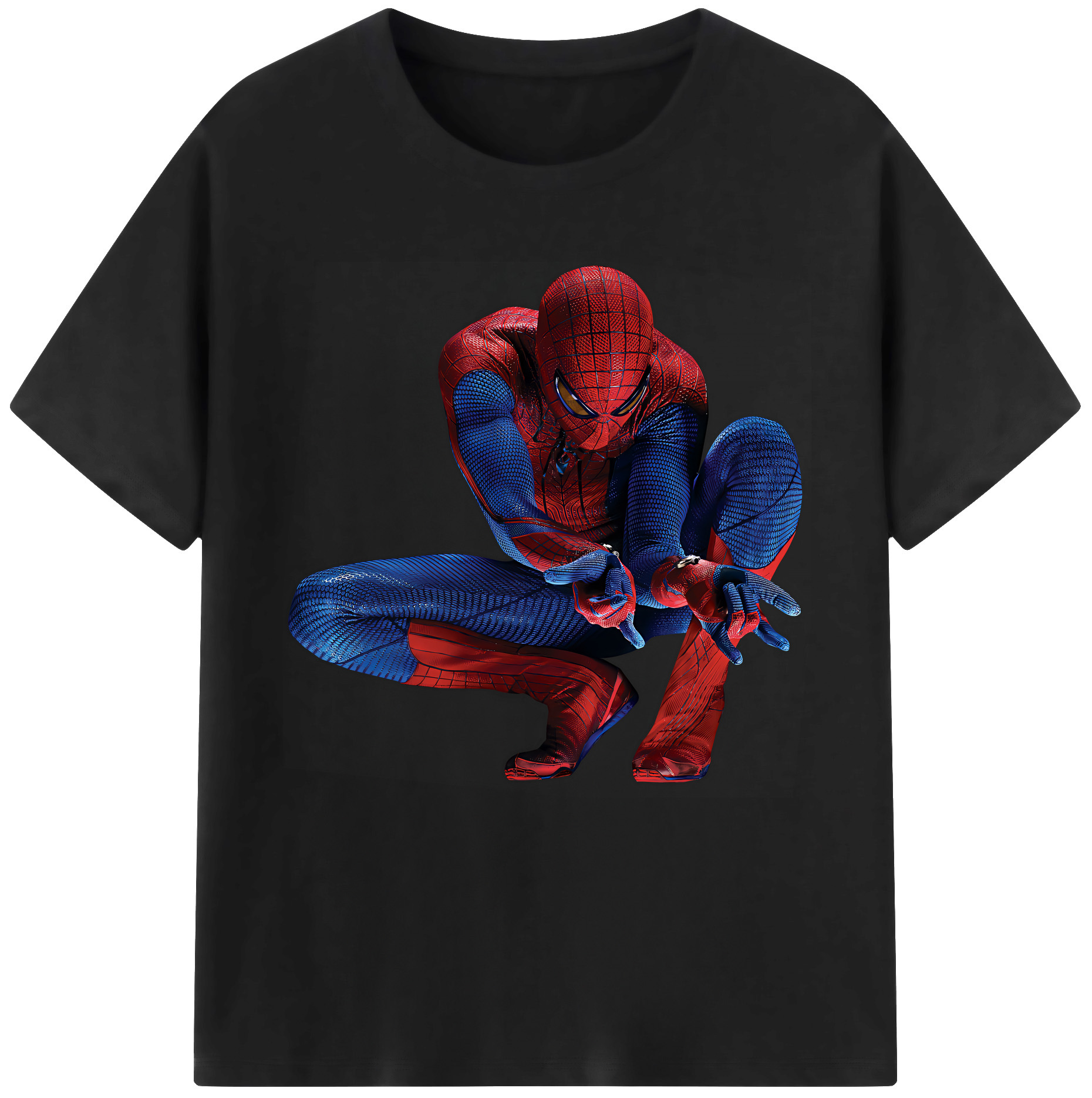 （画像用） Spider Man スパイダーマン 綿100％半袖Tシャツ（フロントプリント）