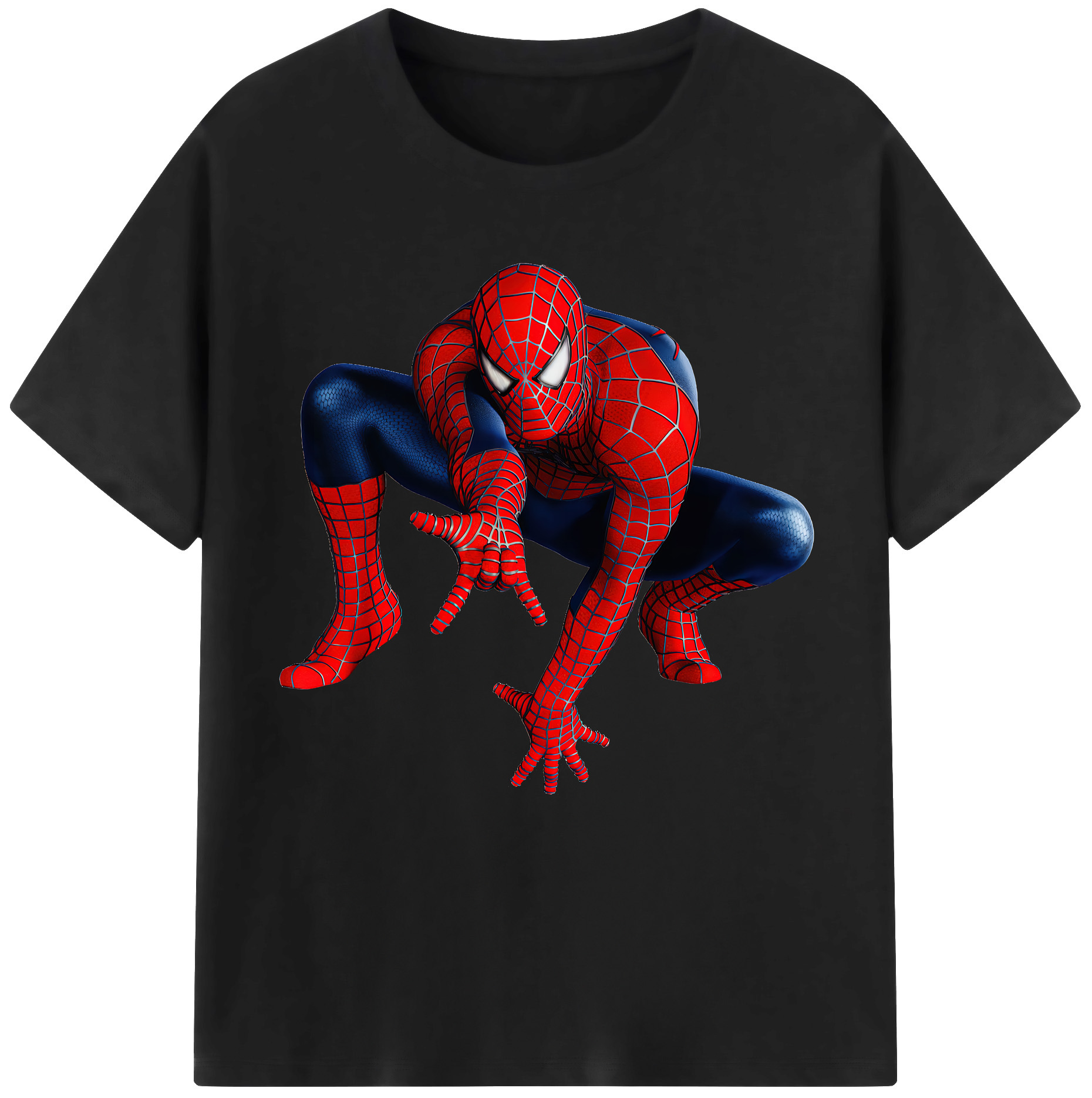 （画像用） Spider Man スパイダーマン 綿100％半袖Tシャツ（フロントプリント）