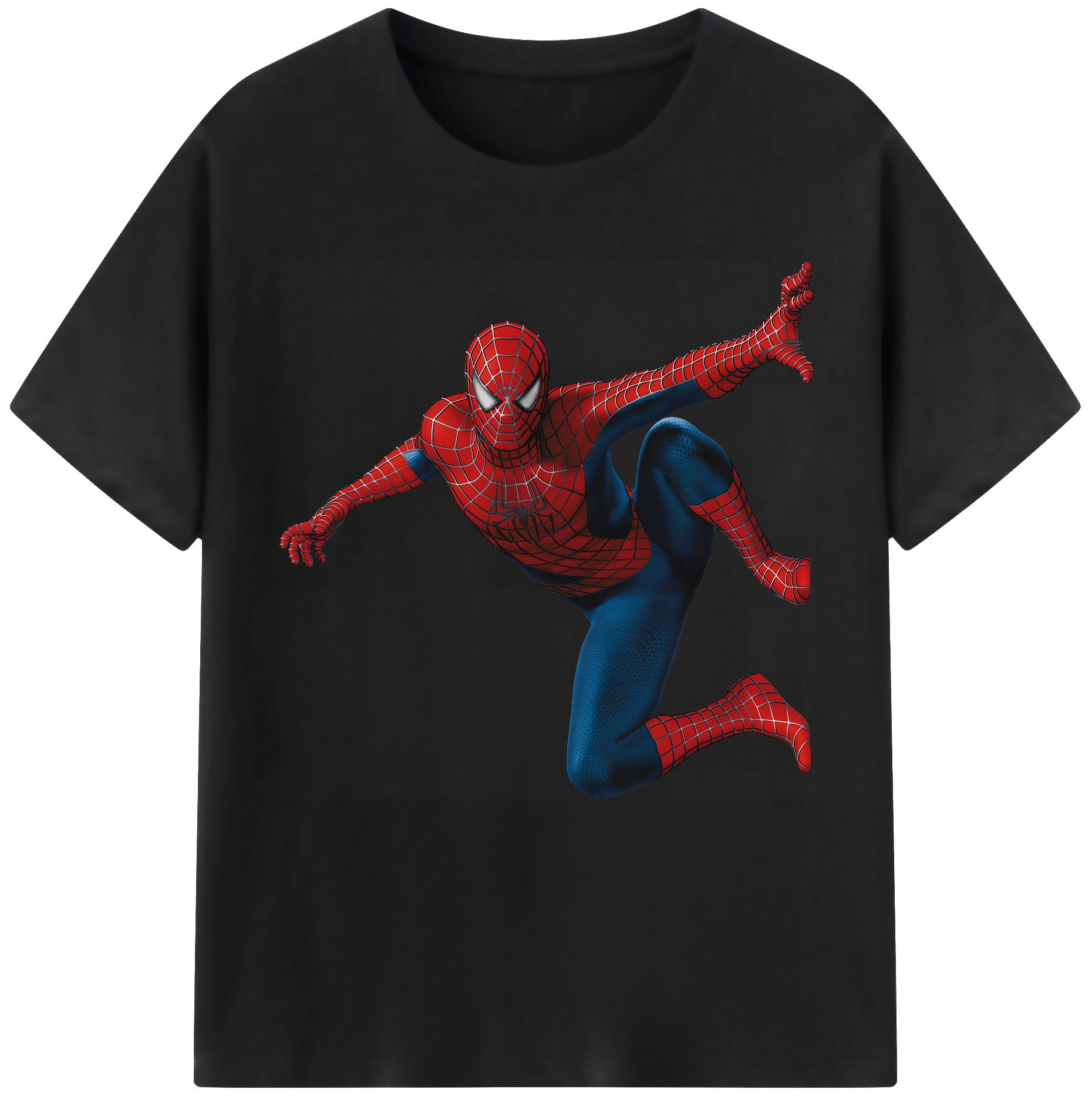 （画像用） Spider Man スパイダーマン 綿100％半袖Tシャツ（フロントプリント）