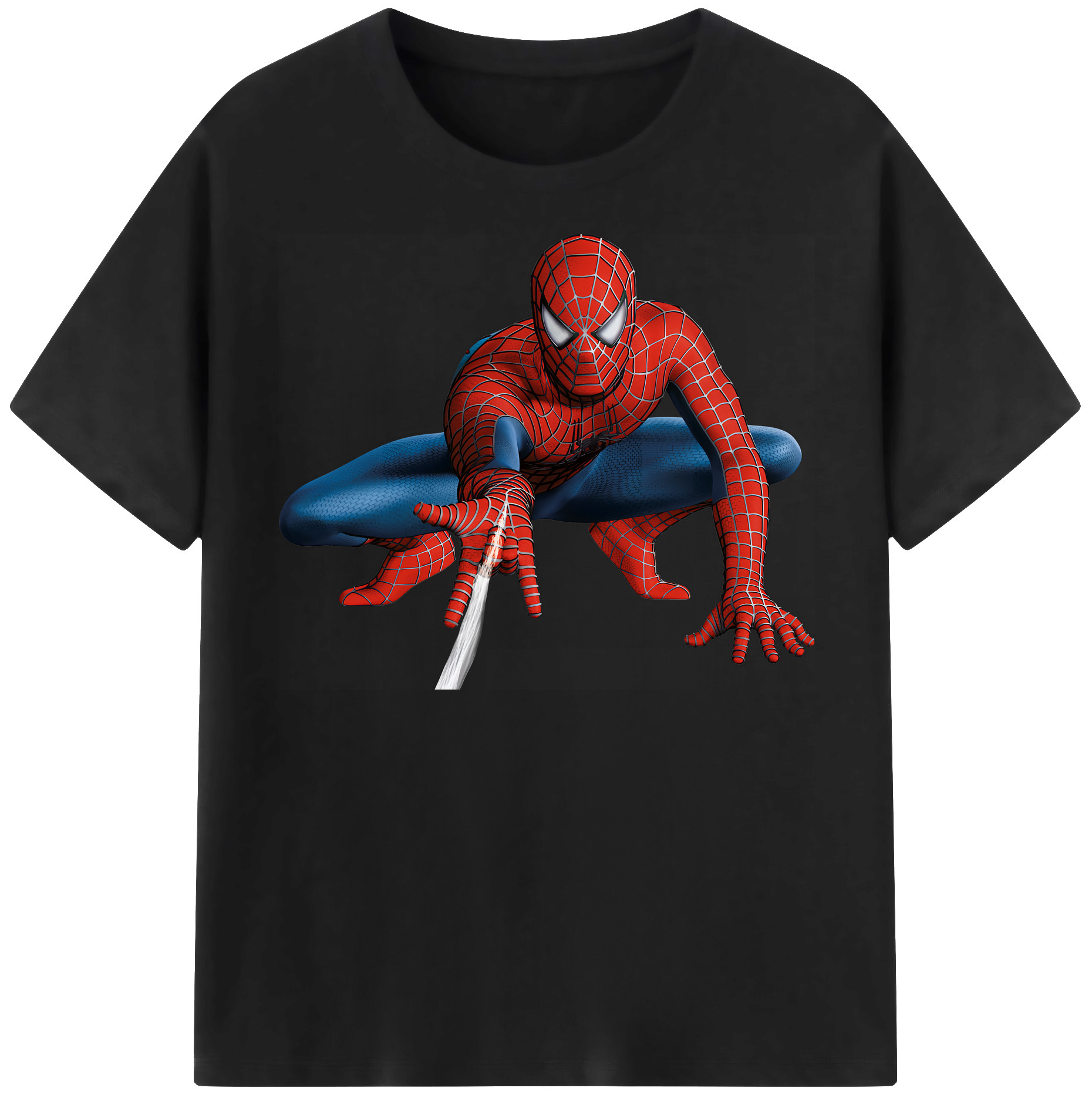 （画像用） Spider Man スパイダーマン 綿100％半袖Tシャツ（フロントプリント）