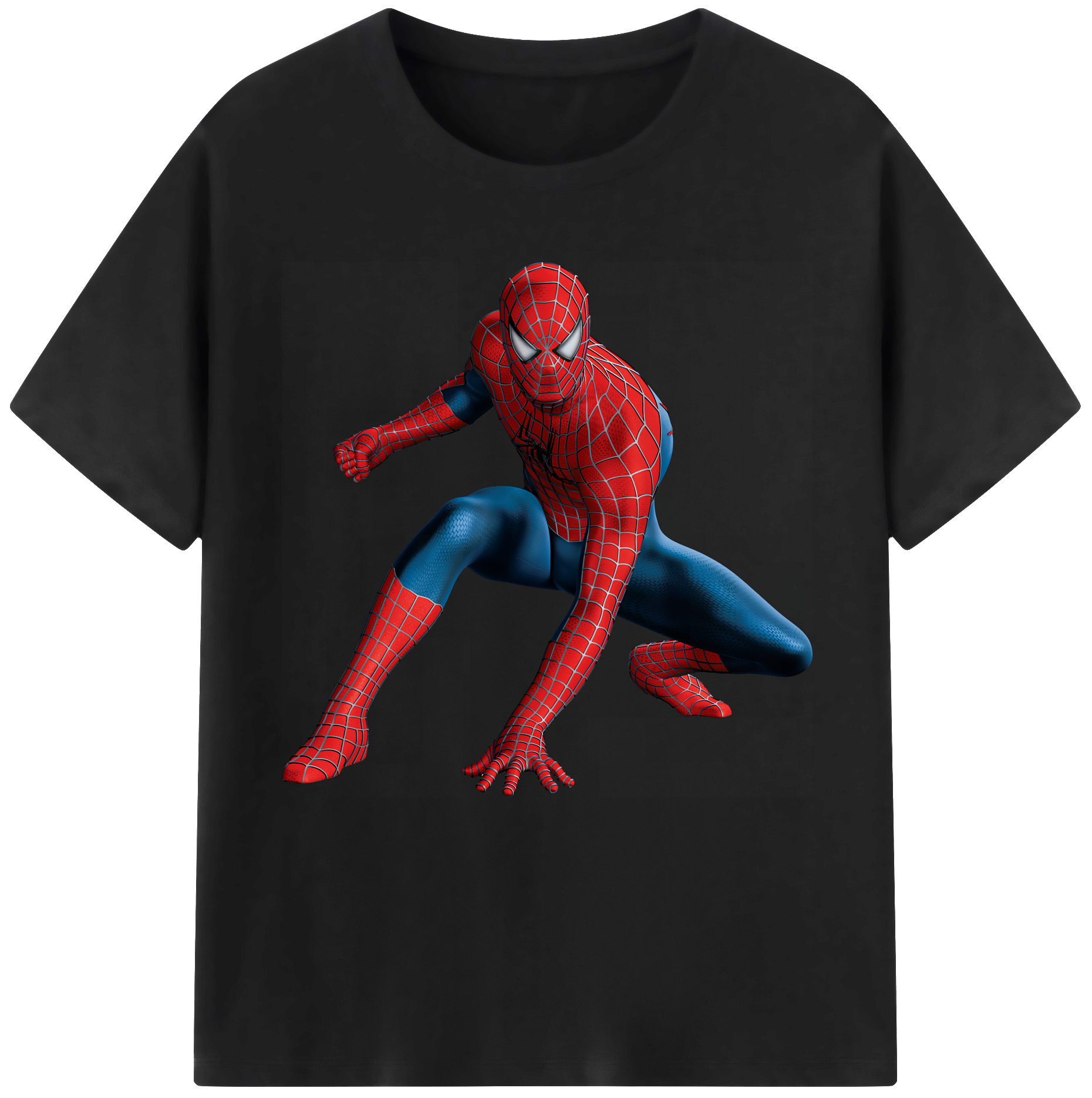 （画像用） Spider Man スパイダーマン 綿100％半袖Tシャツ（フロントプリント）