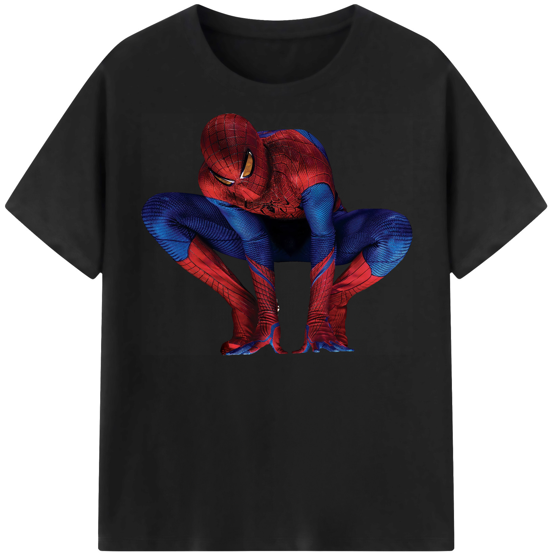 （画像用） Spider Man スパイダーマン 綿100％半袖Tシャツ（フロントプリント）