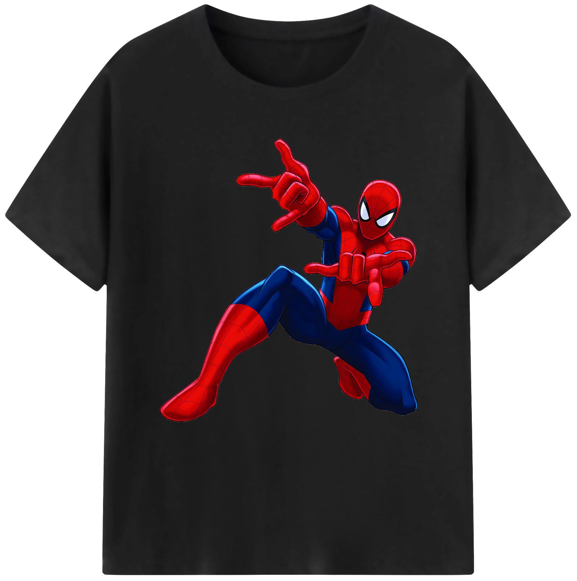 Spider Man スパイダーマン 綿100％半袖Tシャツ（フロントプリント）