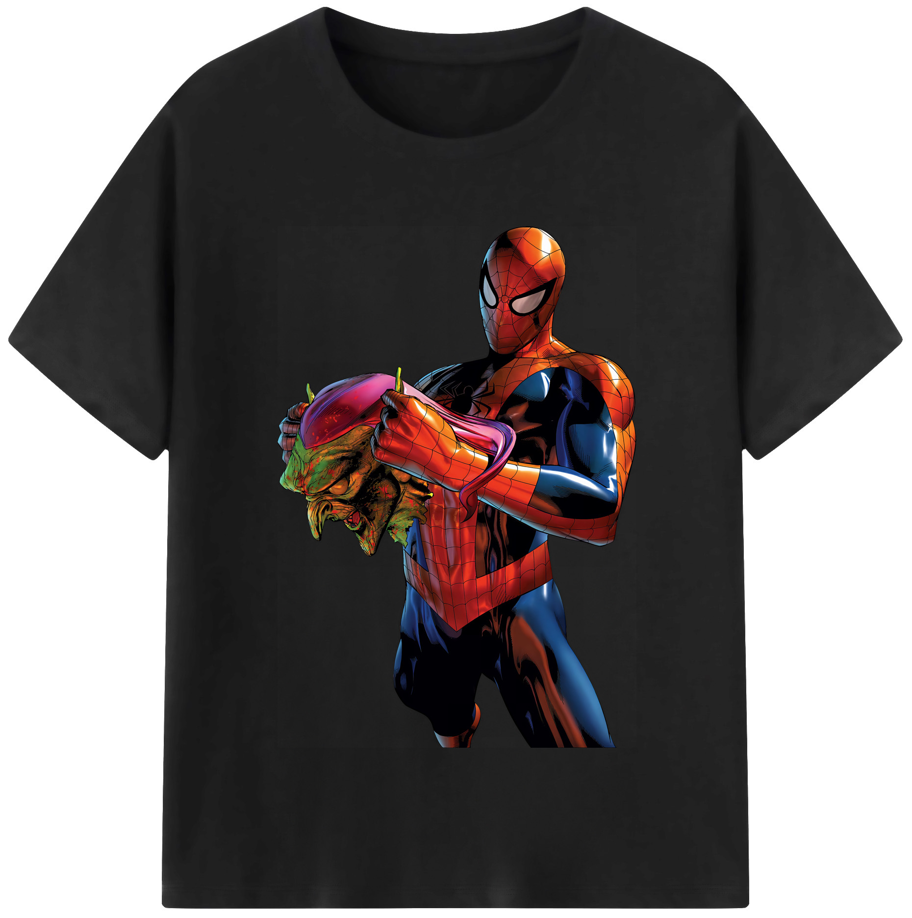 （画像用） Spider Man スパイダーマン 綿100％半袖Tシャツ（フロントプリント）