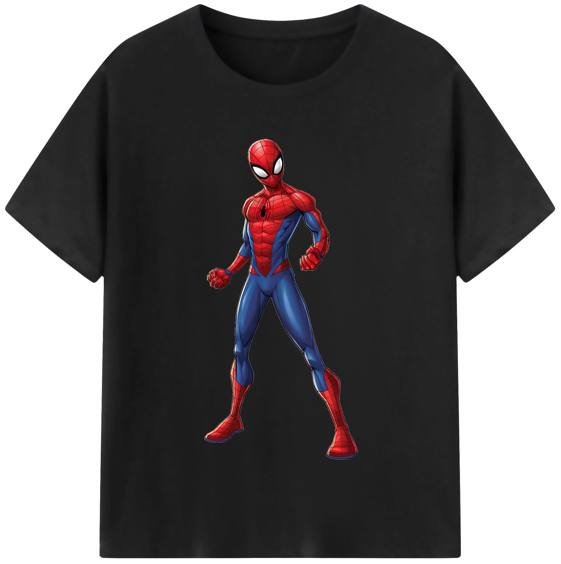 （画像用） Spider Man スパイダーマン 綿100％半袖Tシャツ（フロントプリント）
