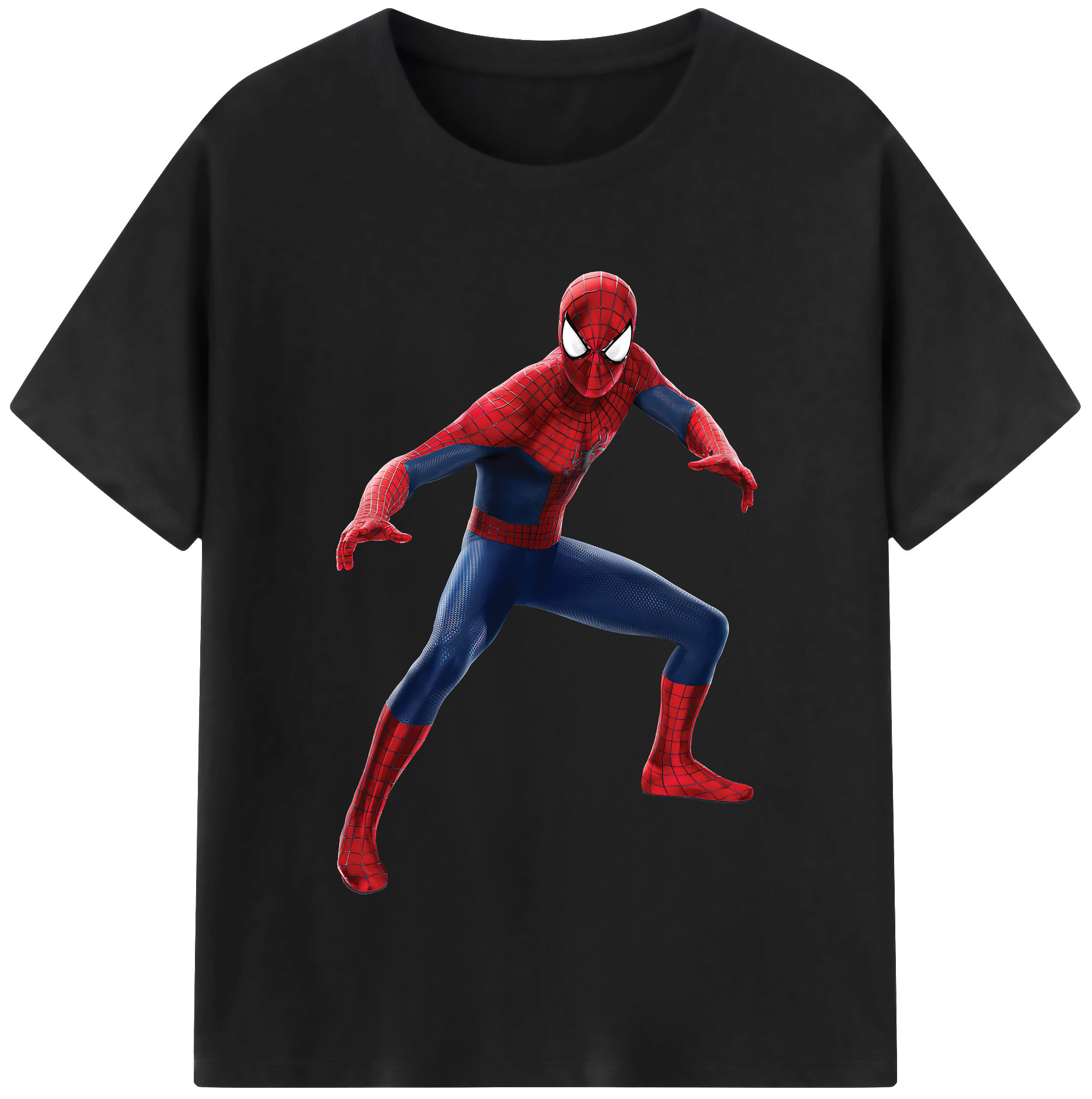 （画像用） Spider Man スパイダーマン 綿100％半袖Tシャツ（フロントプリント）