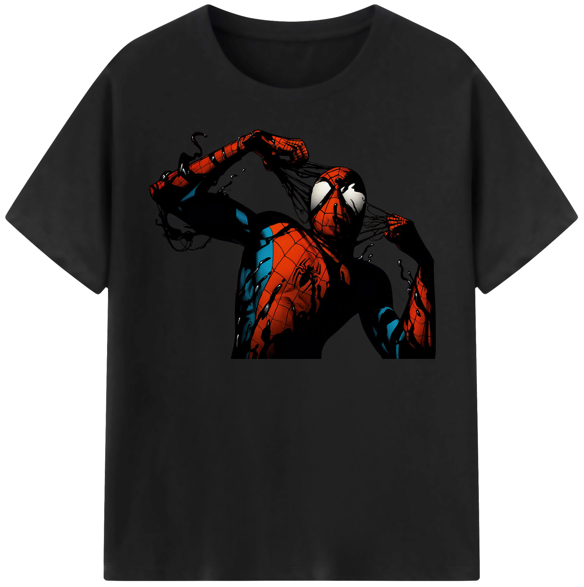 （画像用） Spider Man スパイダーマン 綿100％半袖Tシャツ（フロントプリント）