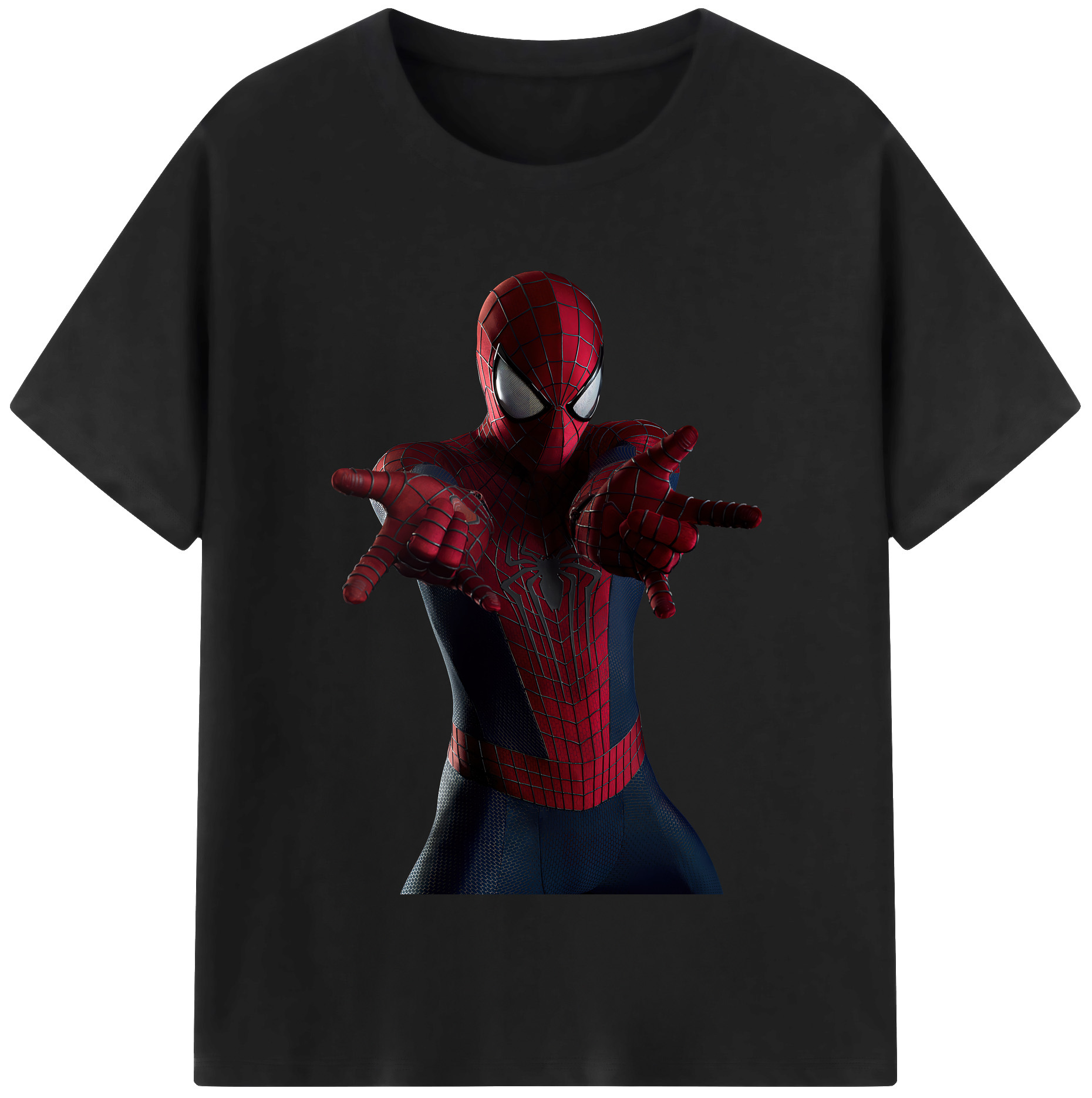 （画像用） Spider Man スパイダーマン 綿100％半袖Tシャツ（フロントプリント）
