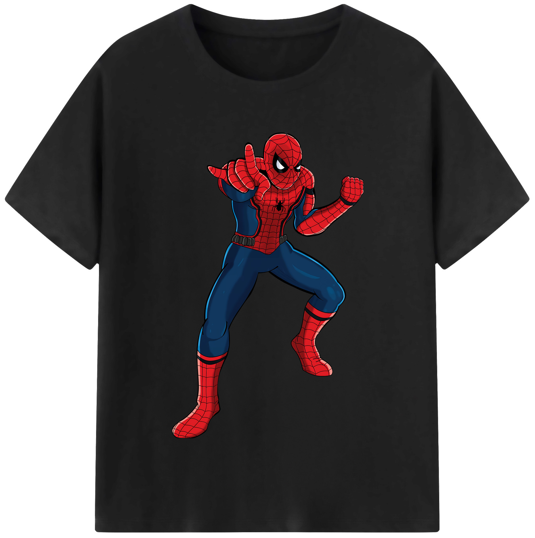（画像用） Spider Man スパイダーマン 綿100％半袖Tシャツ（フロントプリント）