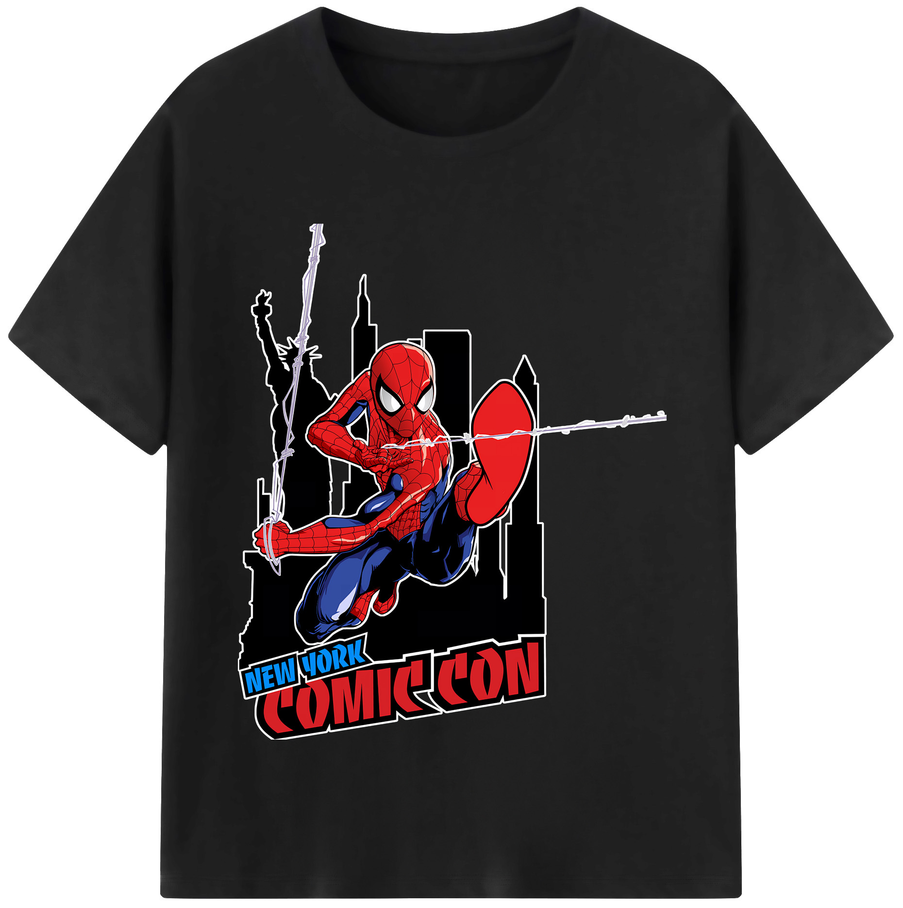 （画像用） Spider Man スパイダーマン 綿100％半袖Tシャツ（フロントプリント）