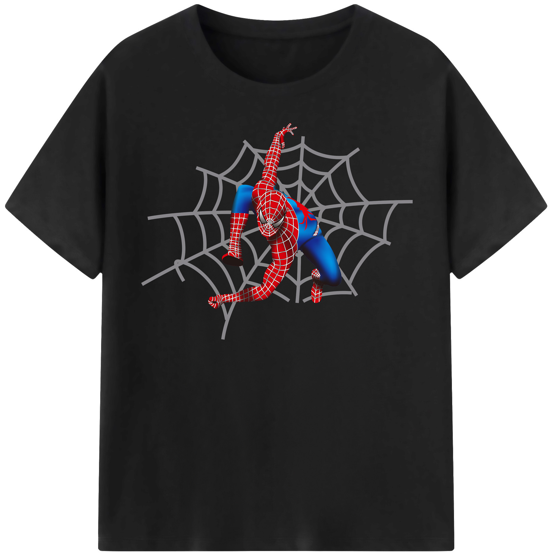（画像用） Spider Man スパイダーマン 綿100％半袖Tシャツ（フロントプリント）