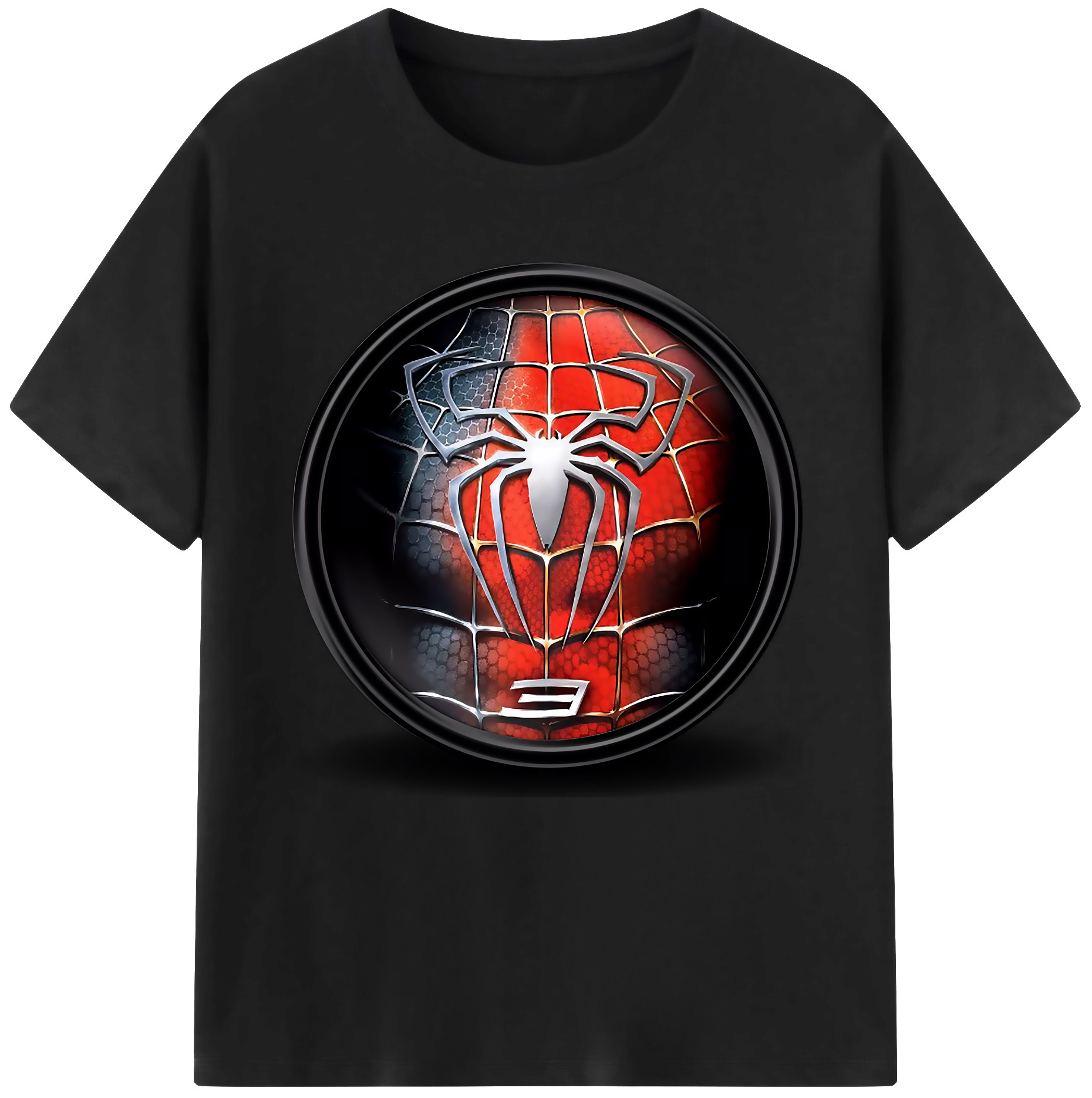 （画像用） Spider Man スパイダーマン 綿100％半袖Tシャツ（フロントプリント）
