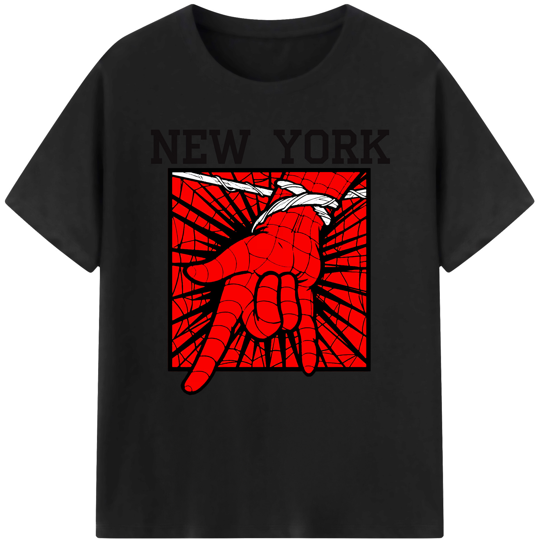（画像用） Spider Man スパイダーマン 綿100％半袖Tシャツ（フロントプリント）