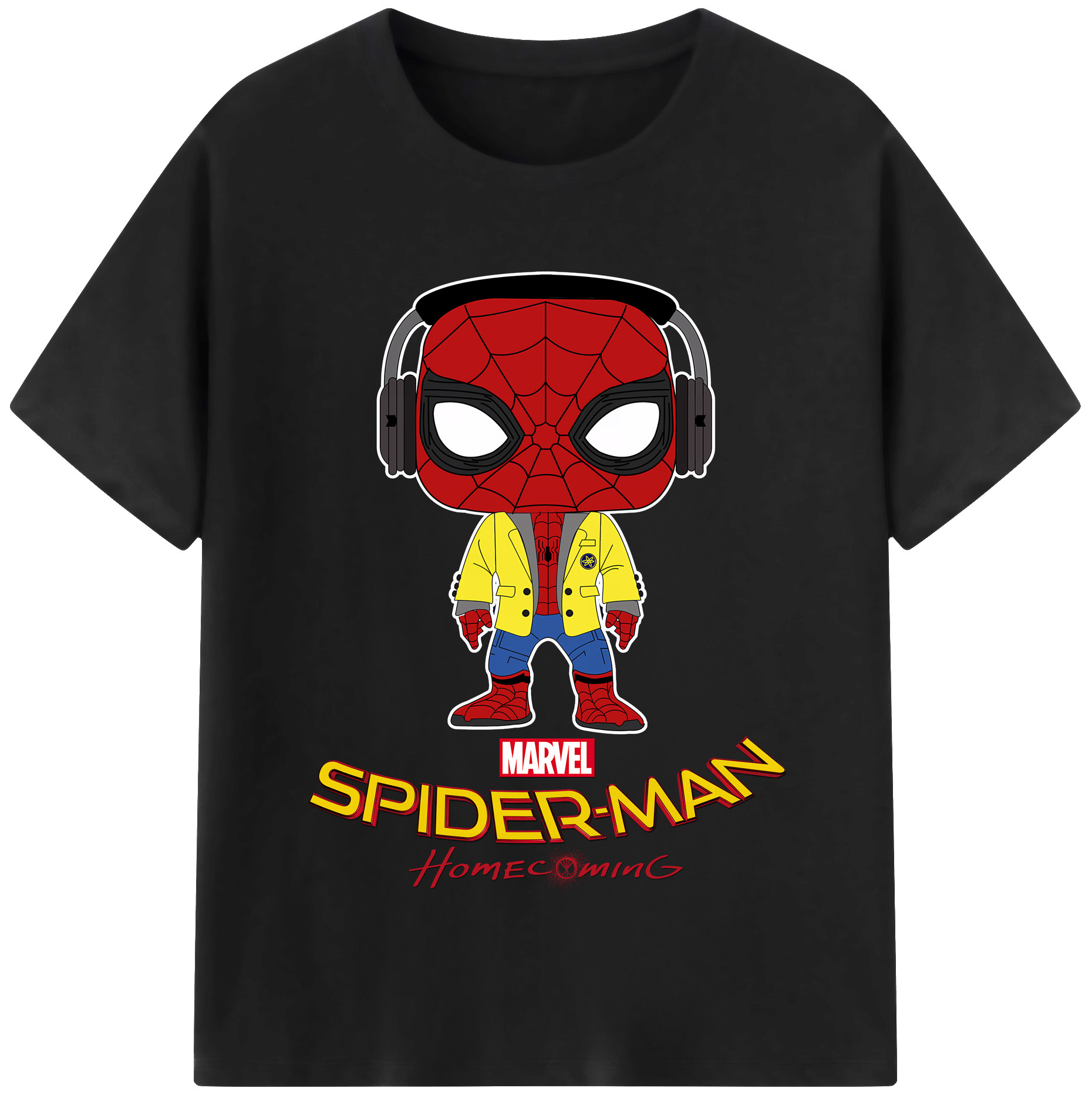 （画像用） Spider Man スパイダーマン 綿100％半袖Tシャツ（フロントプリント）