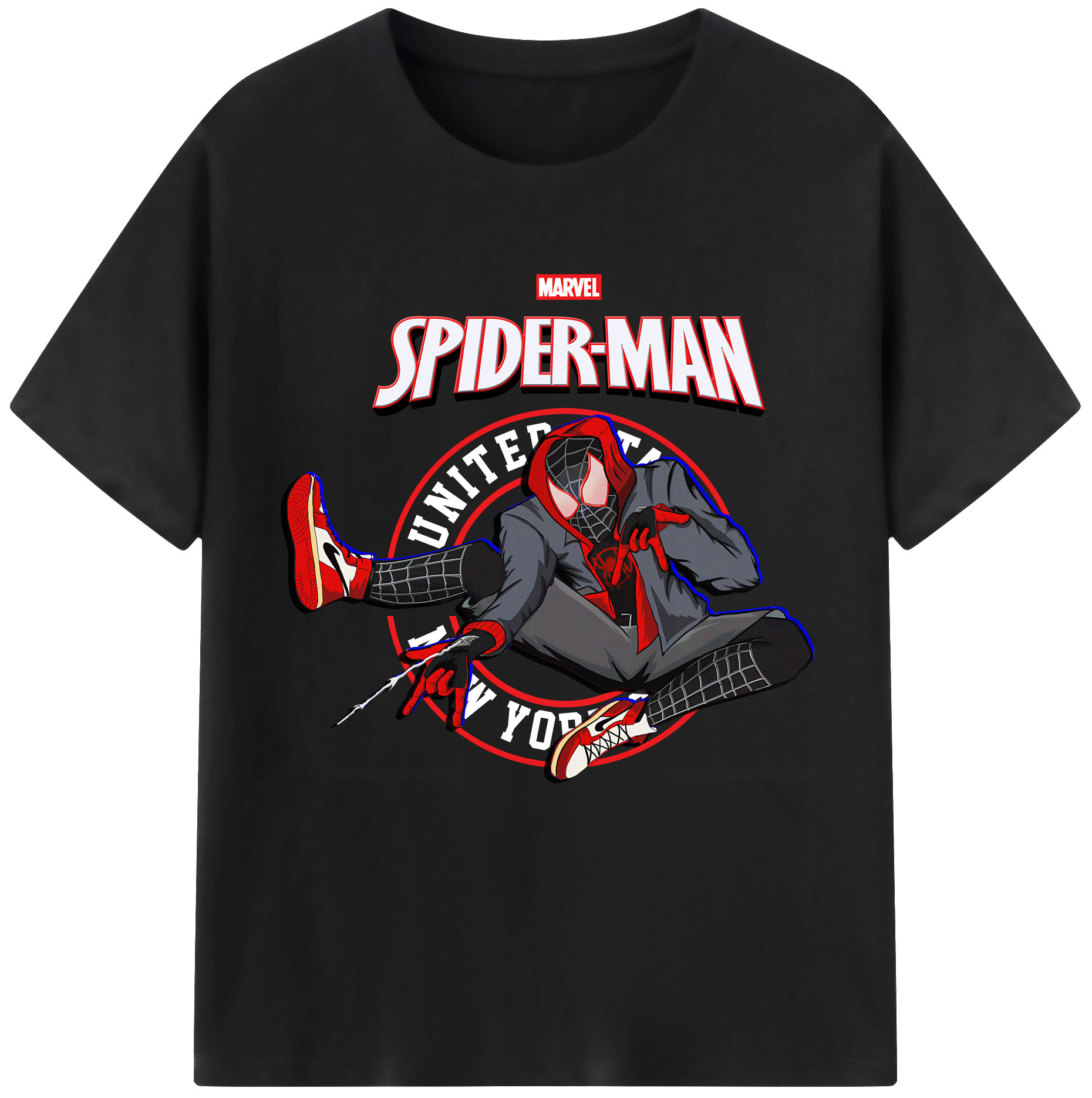 （画像用） Spider Man スパイダーマン 綿100％半袖Tシャツ（フロントプリント）