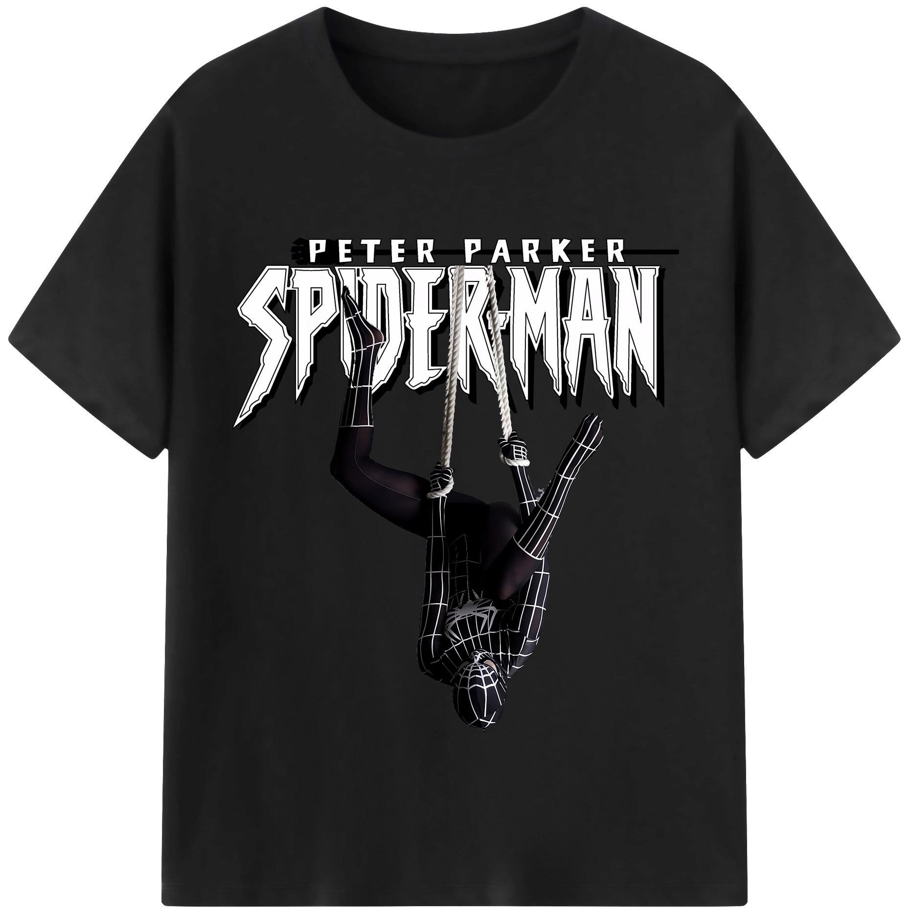 （画像用） Spider Man スパイダーマン 綿100％半袖Tシャツ（フロントプリント）