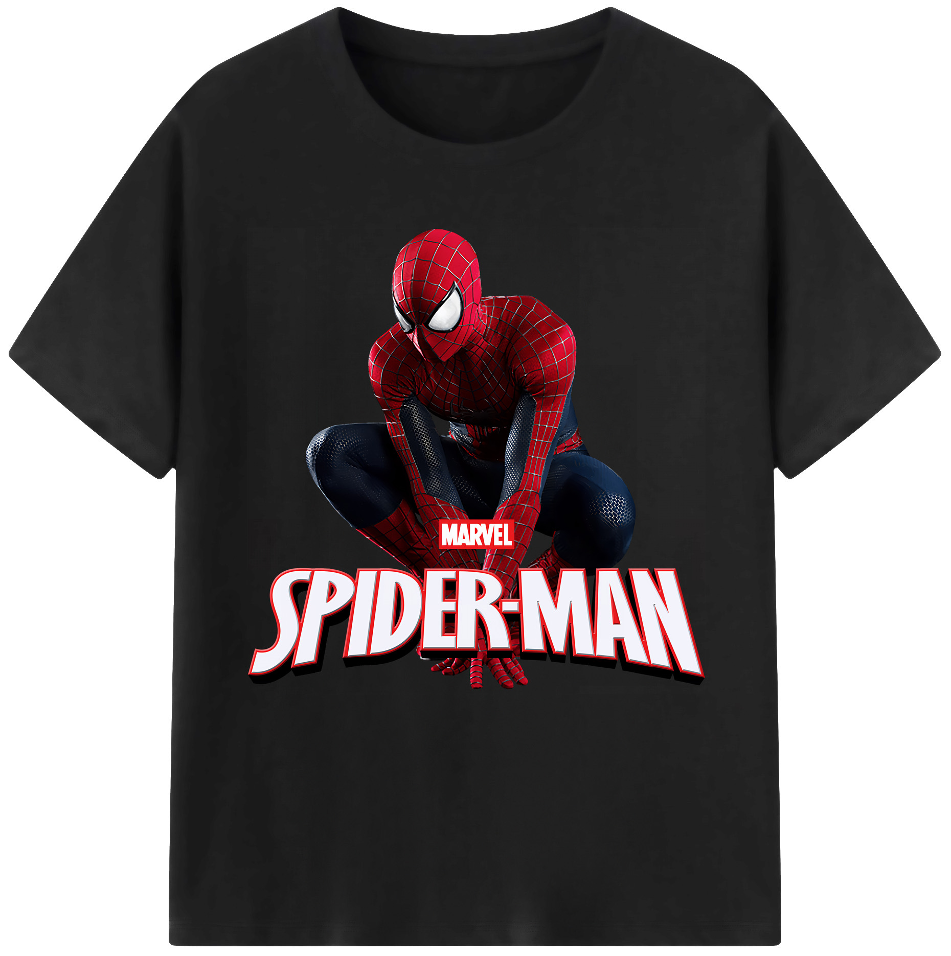 （画像用） Spider Man スパイダーマン 綿100％半袖Tシャツ（フロントプリント）
